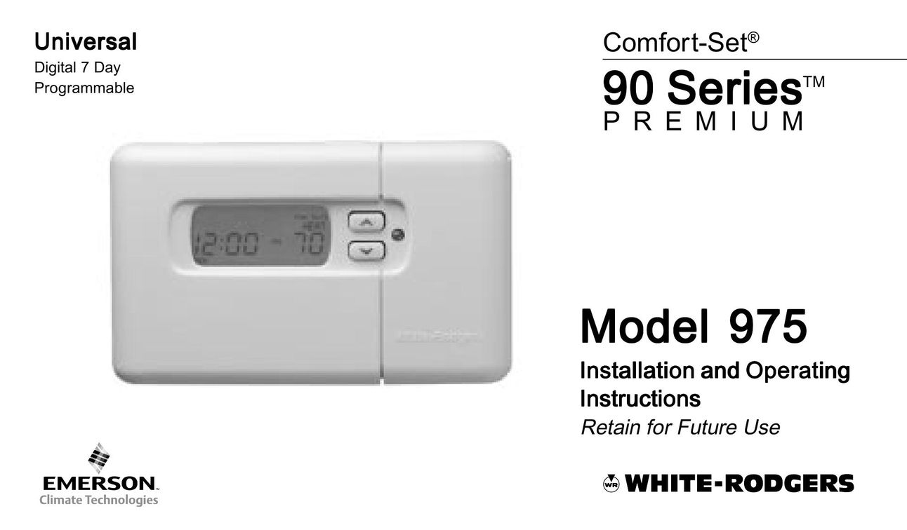 Universal Electronics 975 Thermostat User Manual