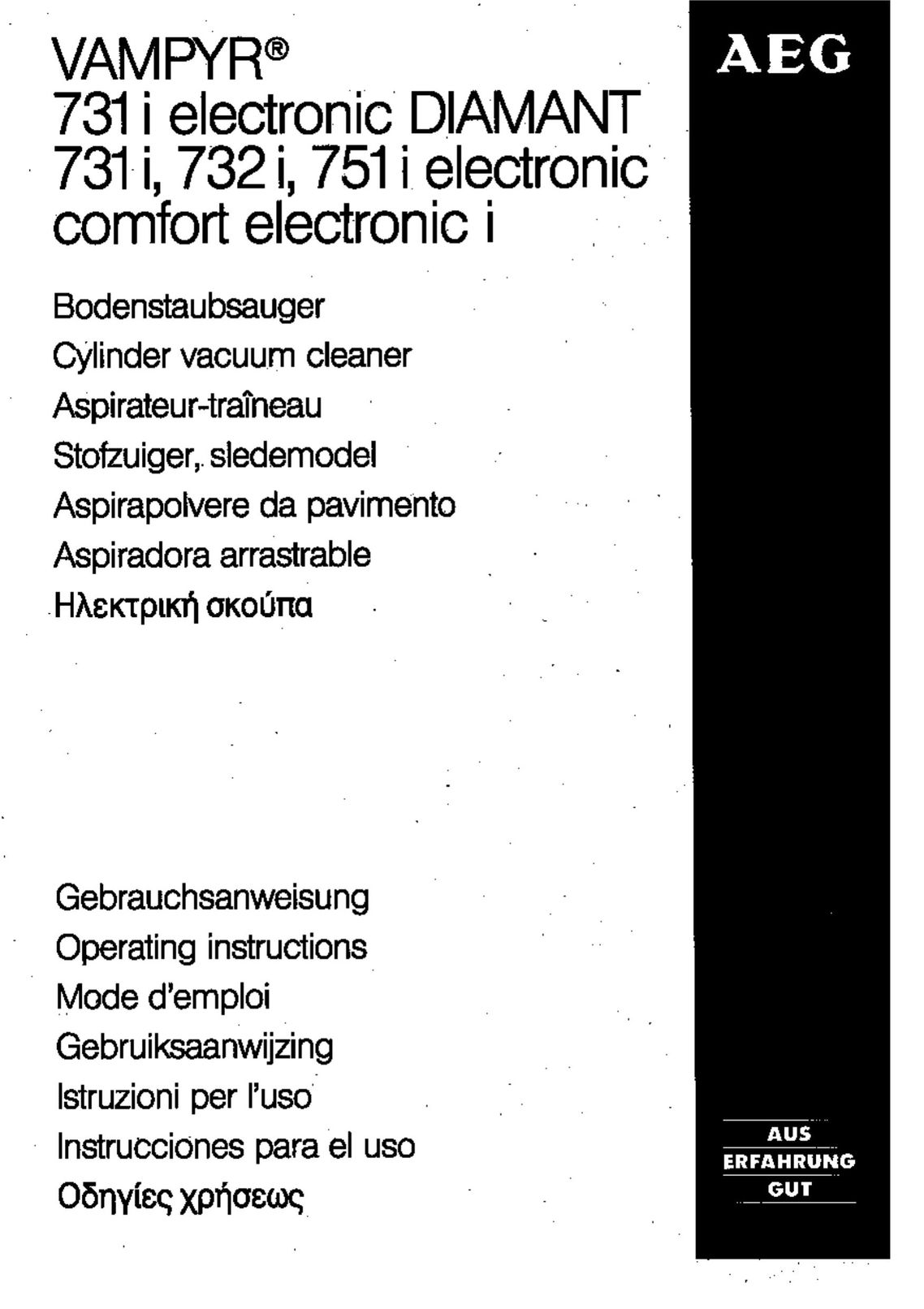 AEG 731I Vacuum Cleaner User Manual