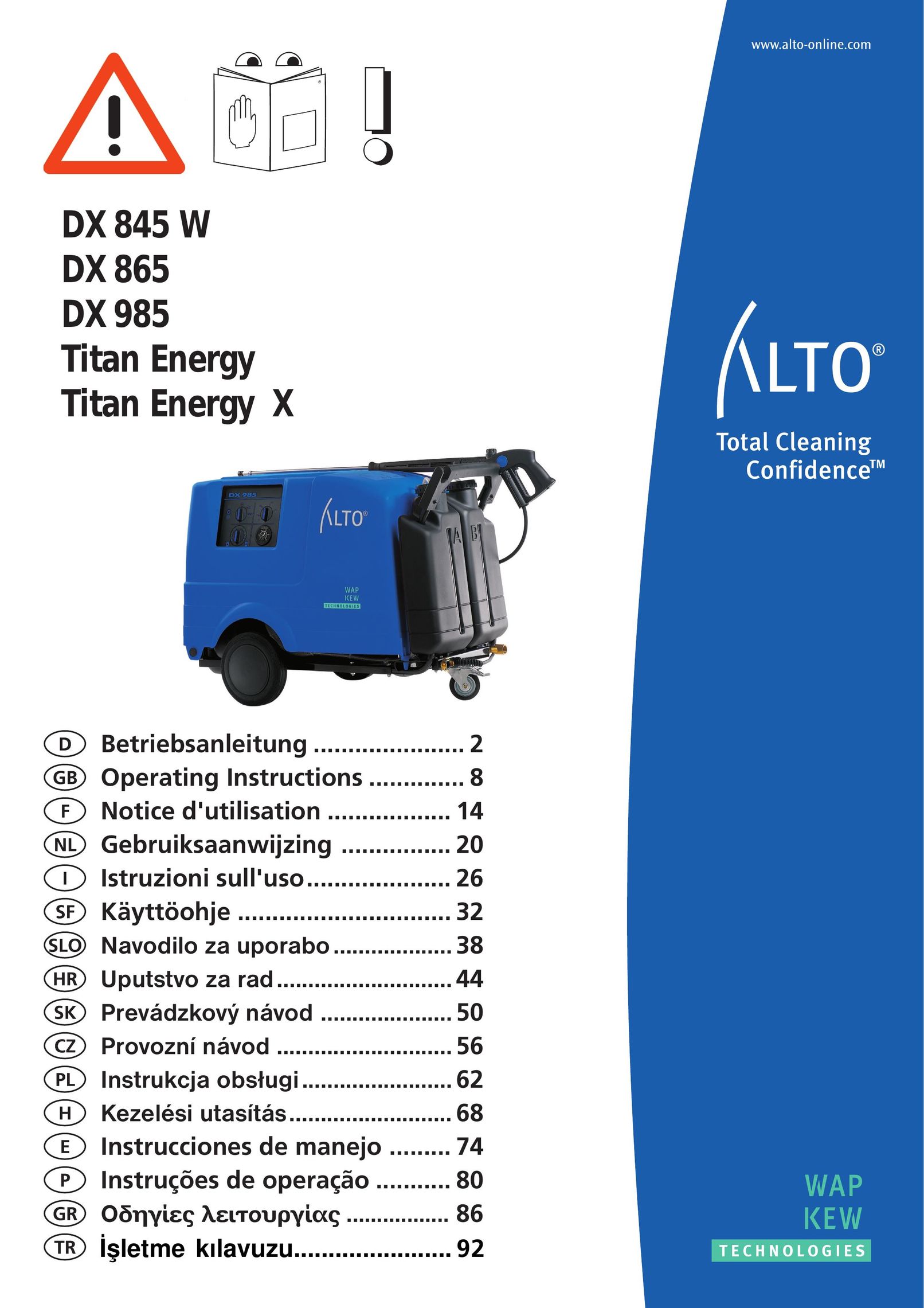 Alto-Shaam DX 845 W Vacuum Cleaner User Manual
