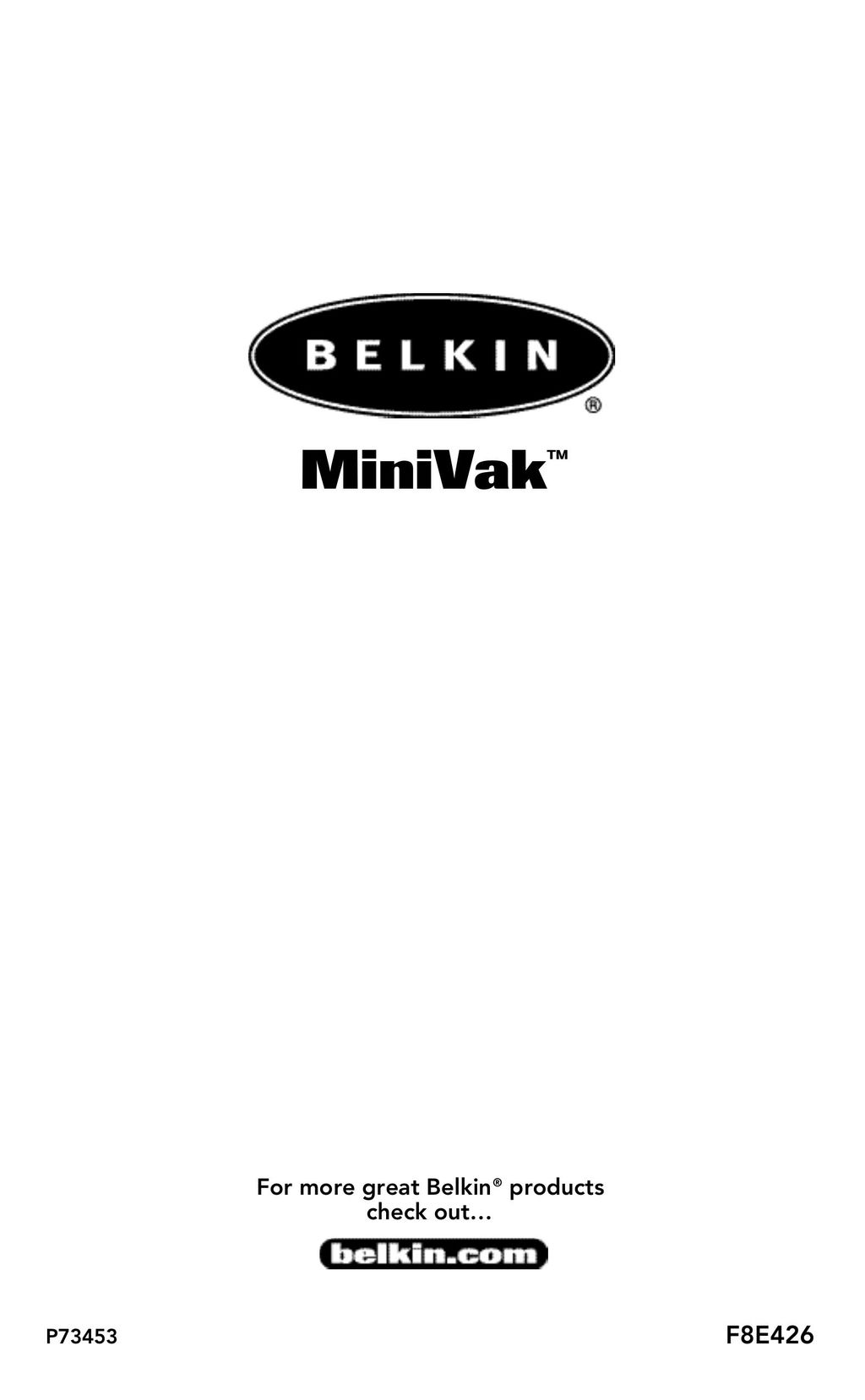Belkin F8E426 Vacuum Cleaner User Manual