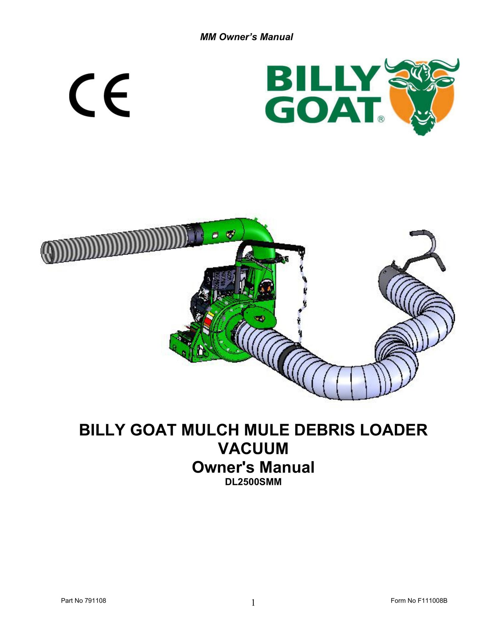 Billy Goat DL2500SMM Vacuum Cleaner User Manual