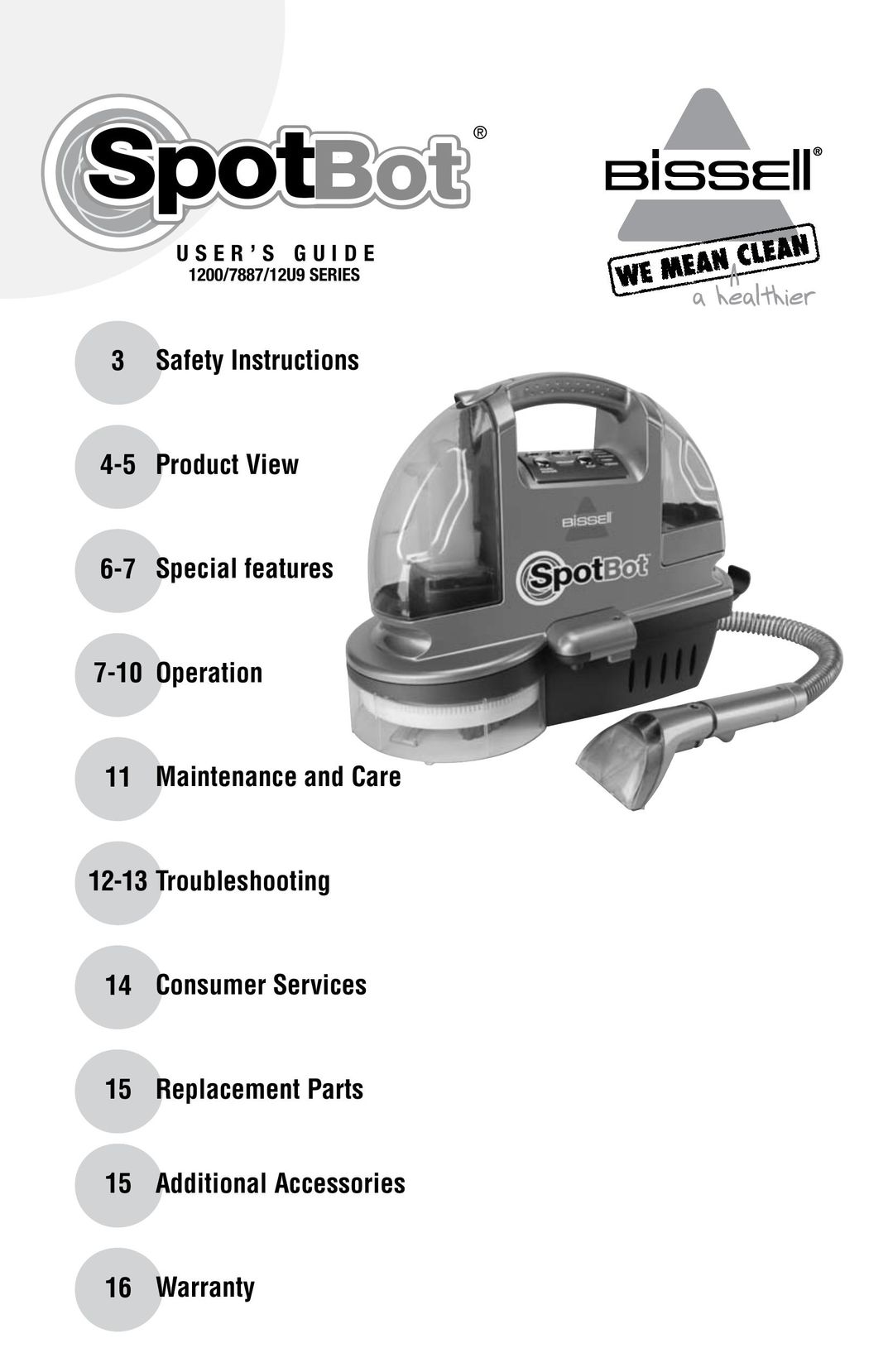 Bissell 12U9 Vacuum Cleaner User Manual