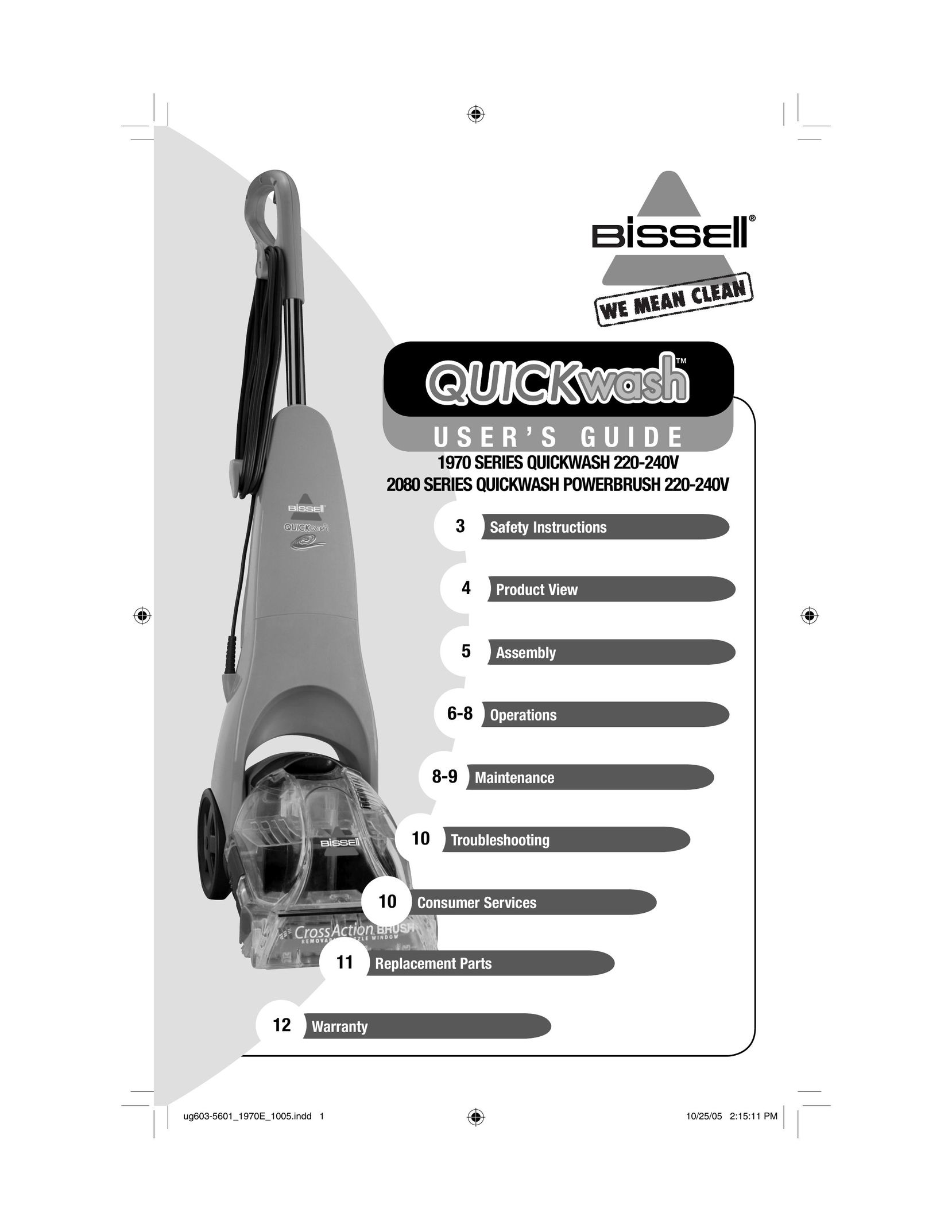 Bissell 1970 Vacuum Cleaner User Manual