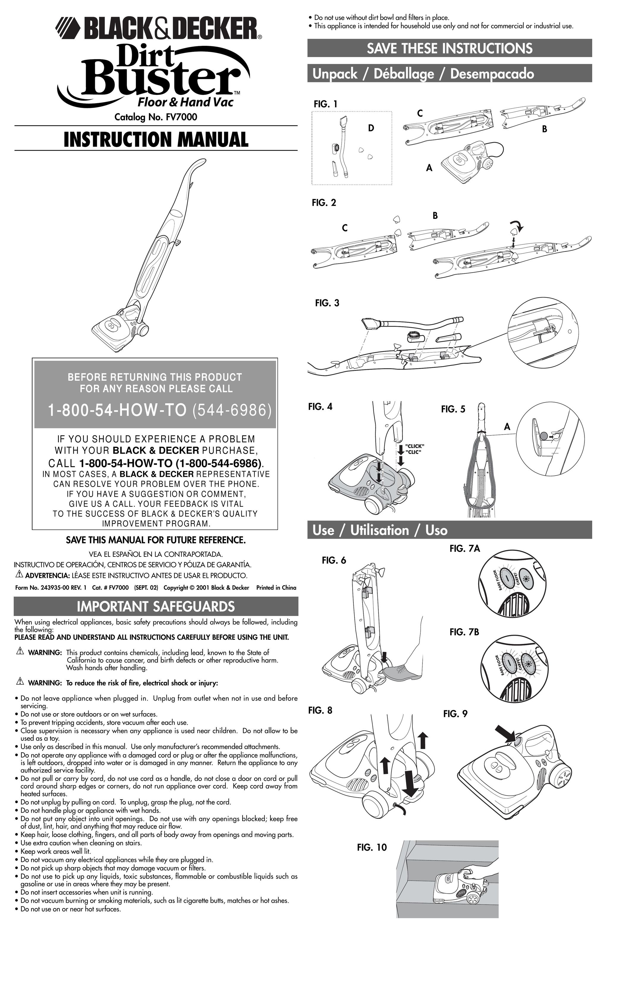 Black & Decker 243935-00 Vacuum Cleaner User Manual