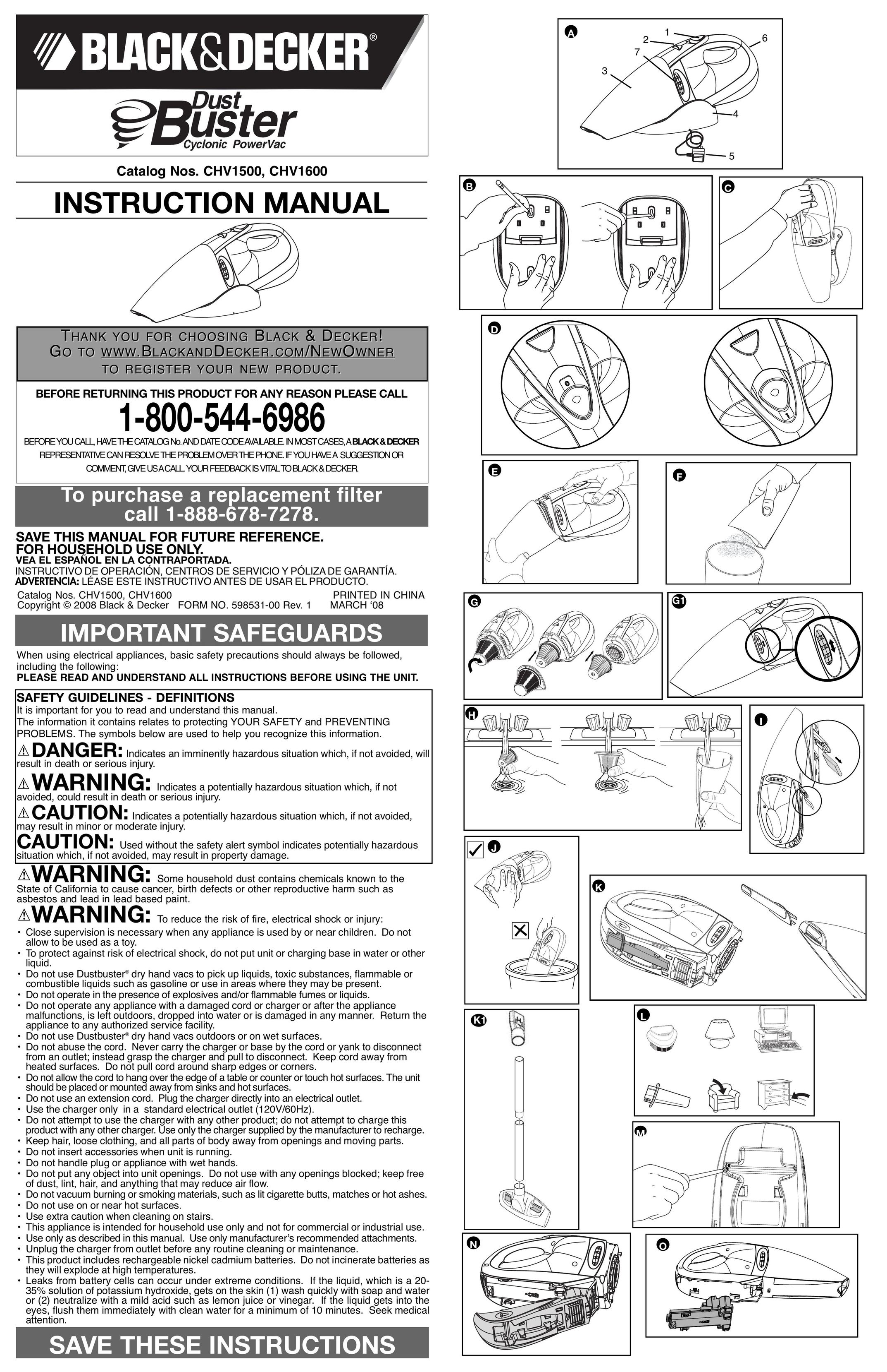 Black & Decker 598531-00 Vacuum Cleaner User Manual