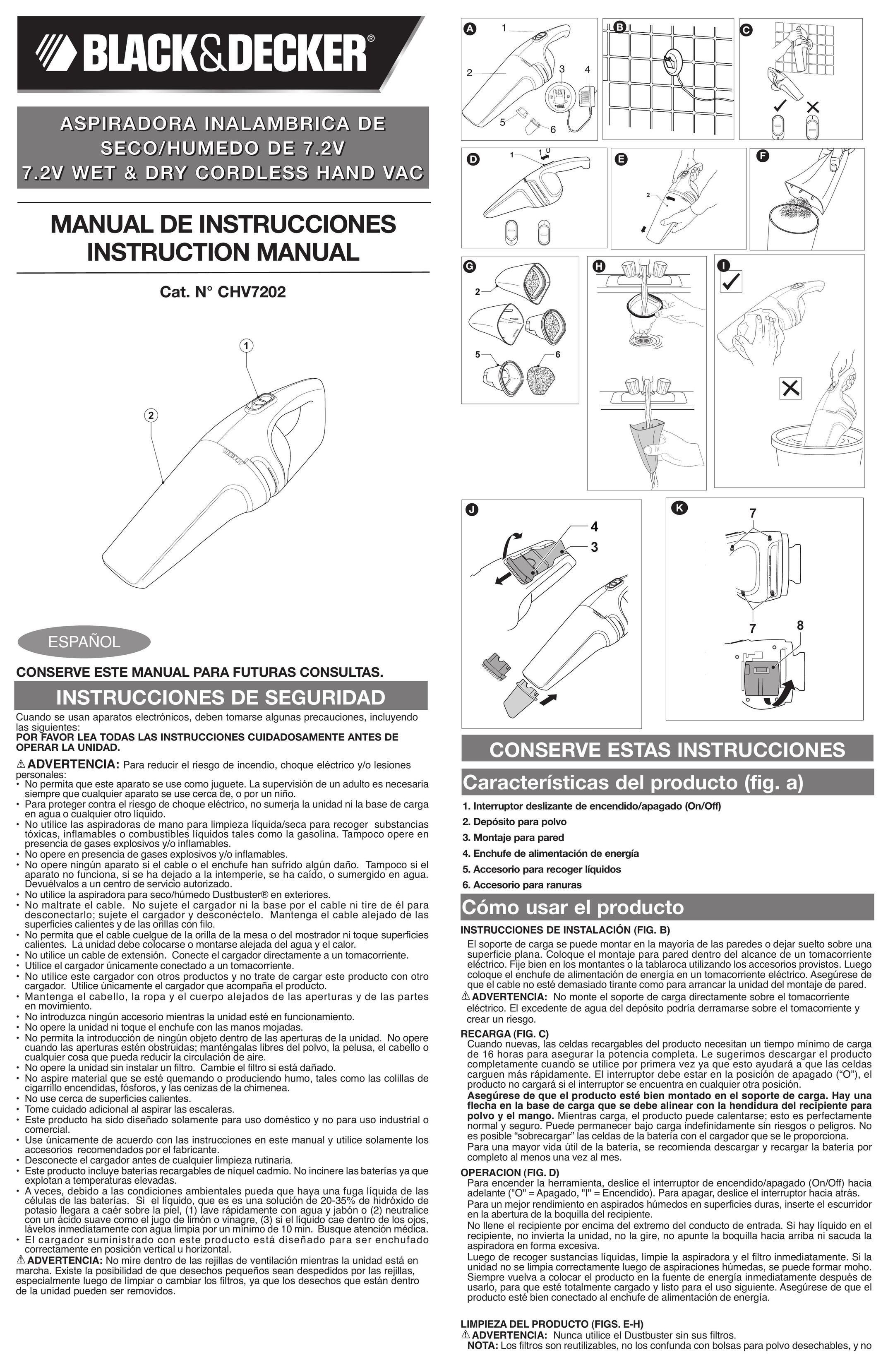 Black & Decker AA090020D Vacuum Cleaner User Manual