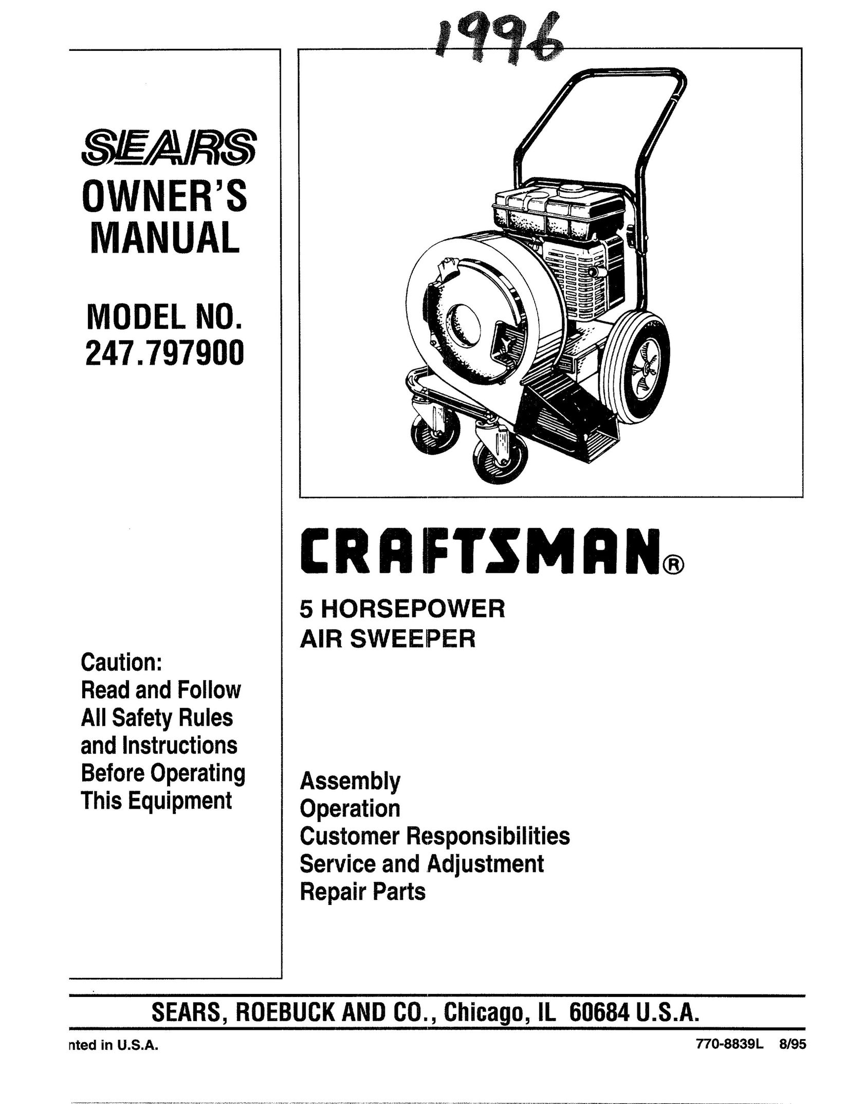 Craftsman 247.797900 Vacuum Cleaner User Manual