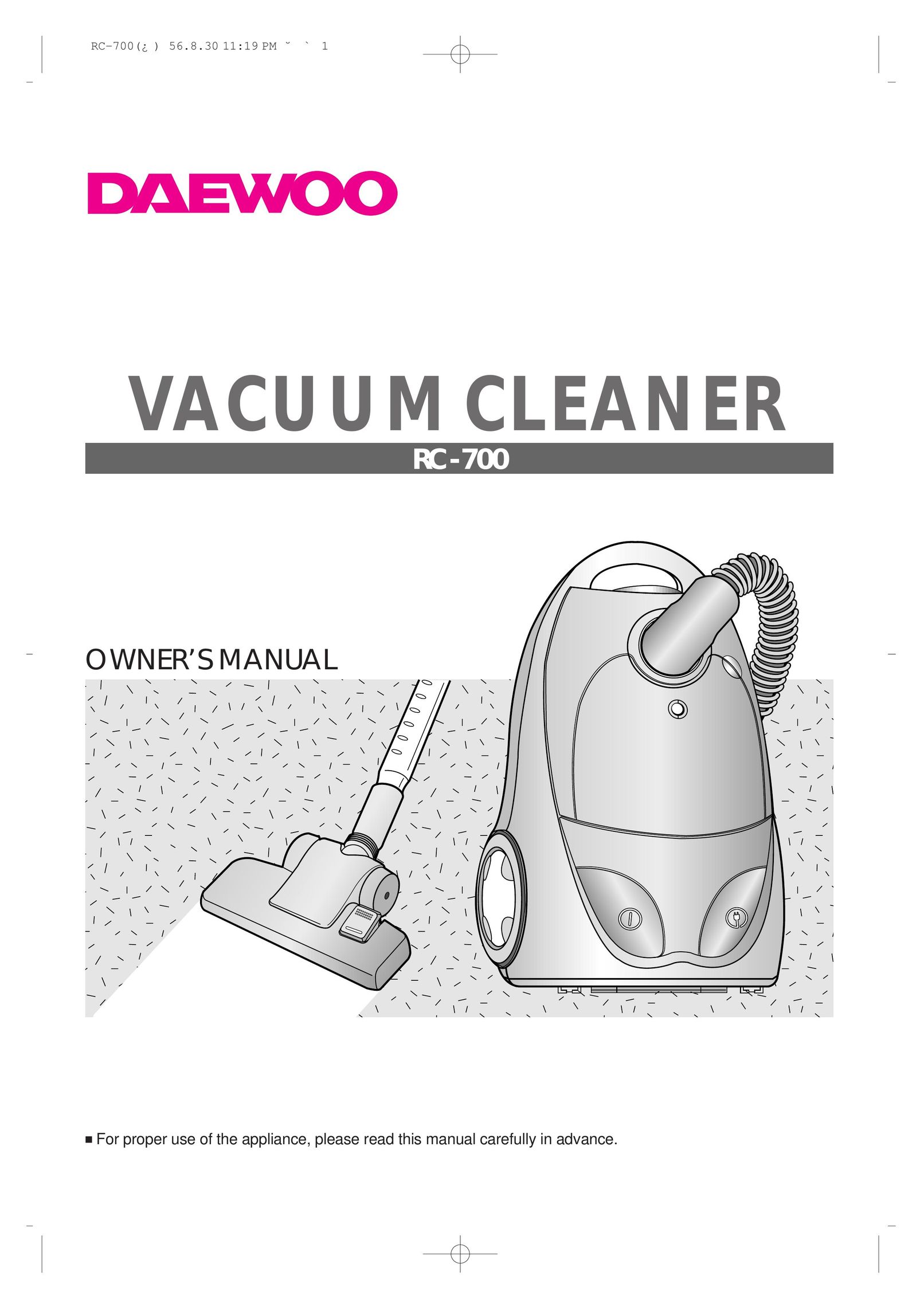 Daewoo RC-700 Vacuum Cleaner User Manual