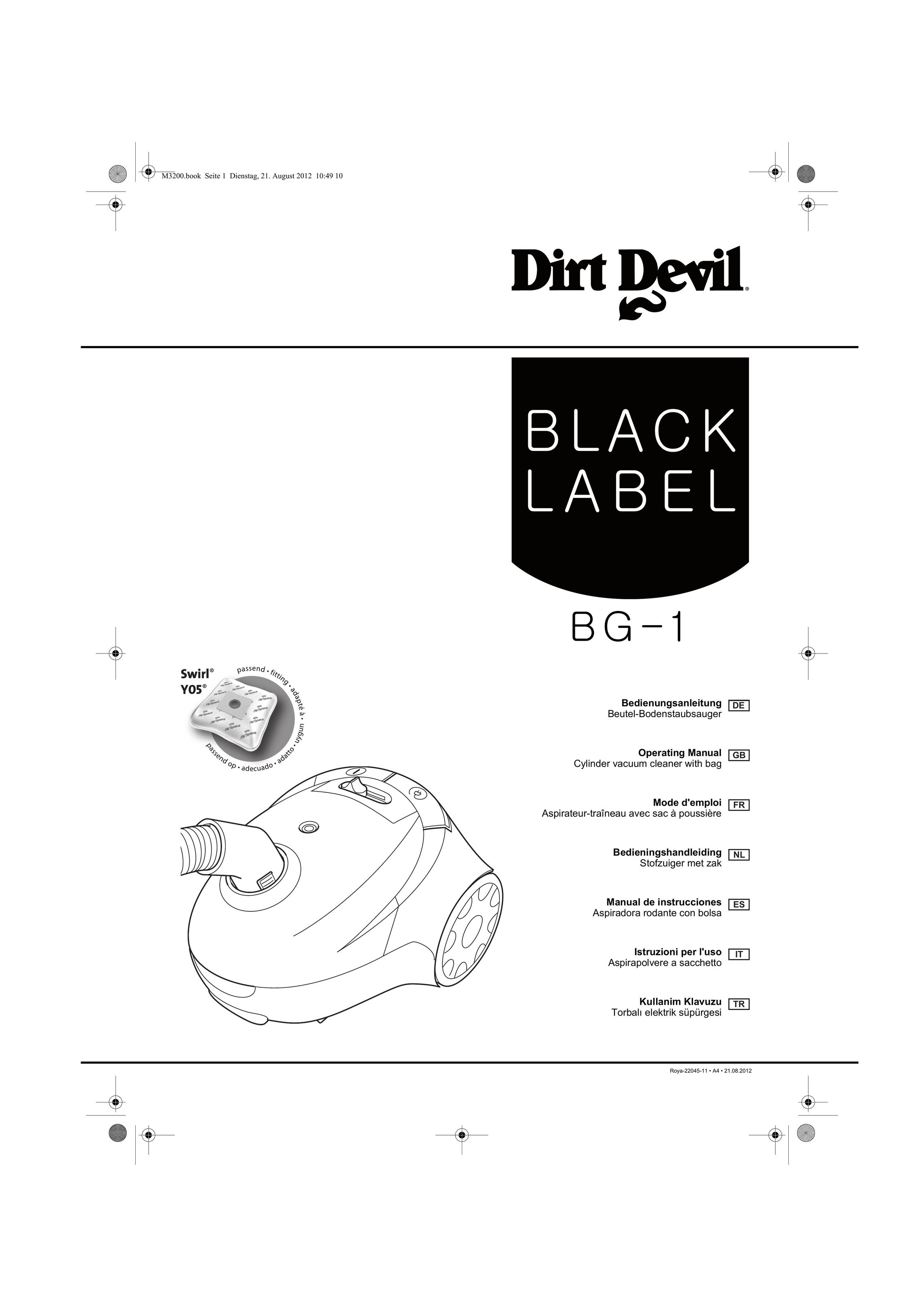 Dirt Devil BG-1 Vacuum Cleaner User Manual