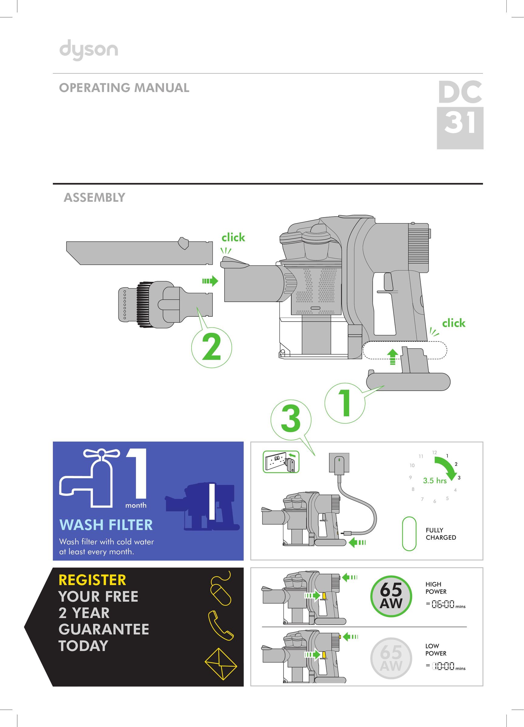 Dyson DC 31 Vacuum Cleaner User Manual