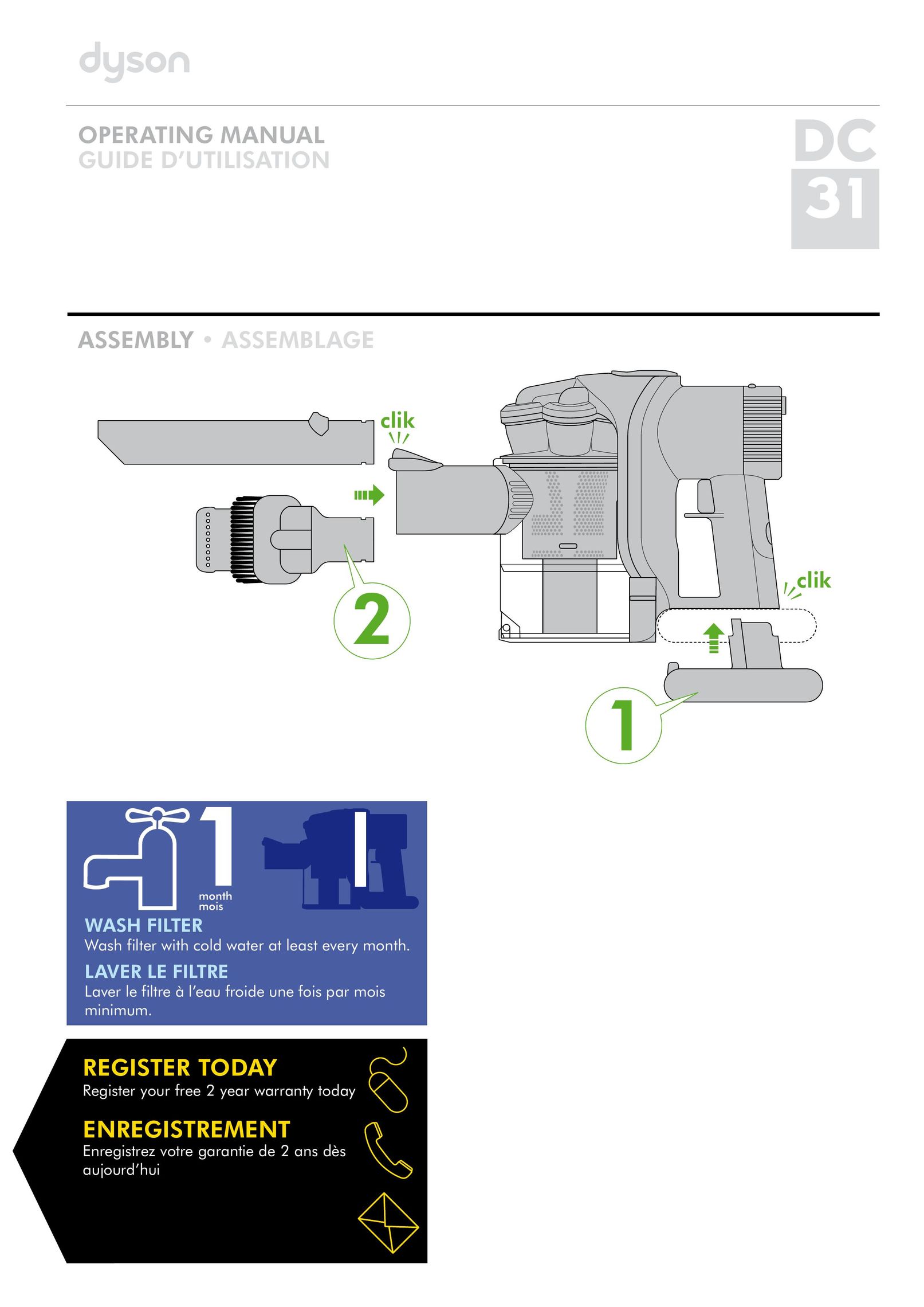 Dyson DC31 Vacuum Cleaner User Manual