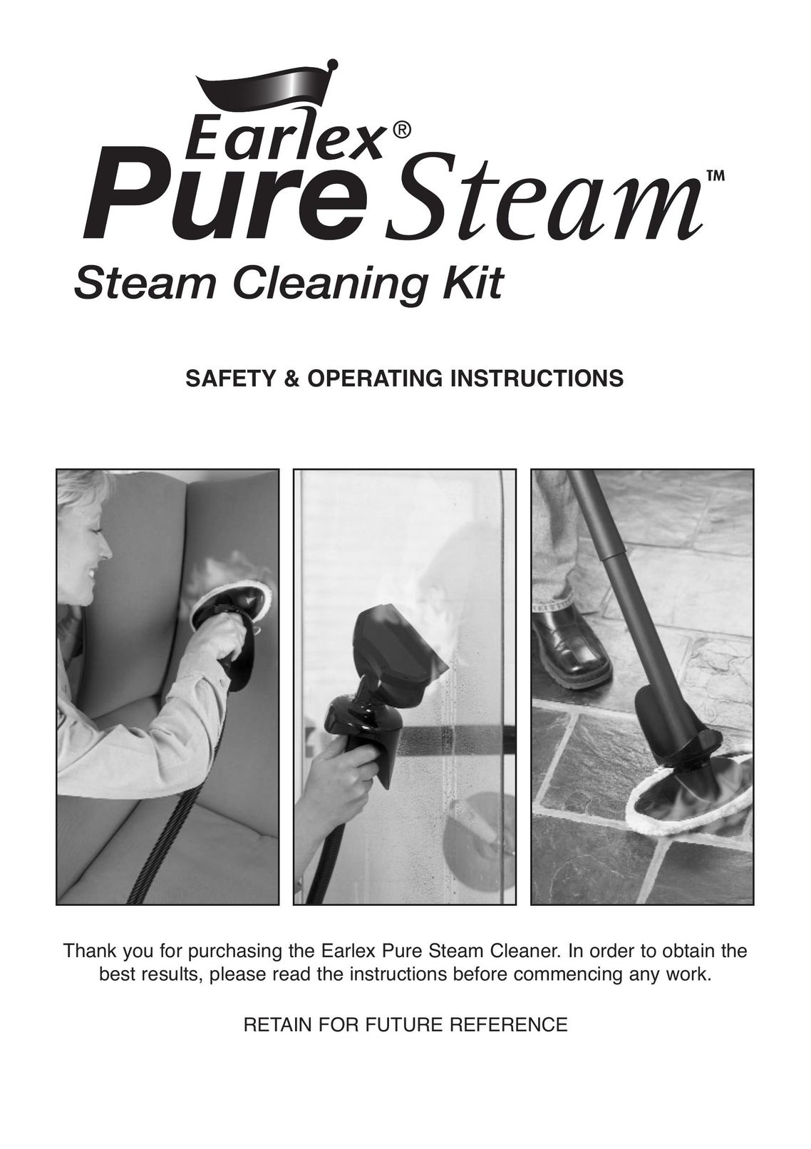 Earlex Pure Steam Cleaner Vacuum Cleaner User Manual