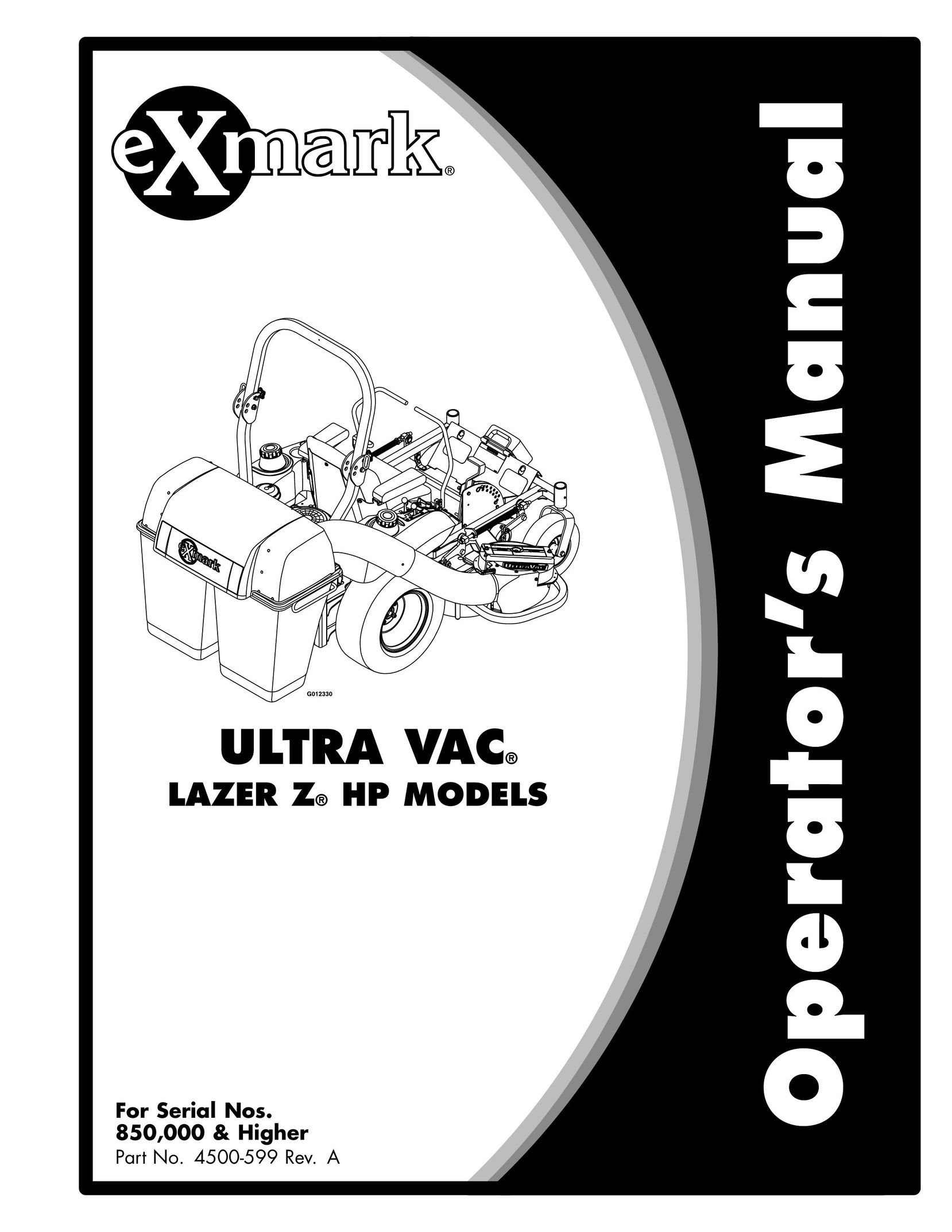 Exmark LAZER Z HP Vacuum Cleaner User Manual