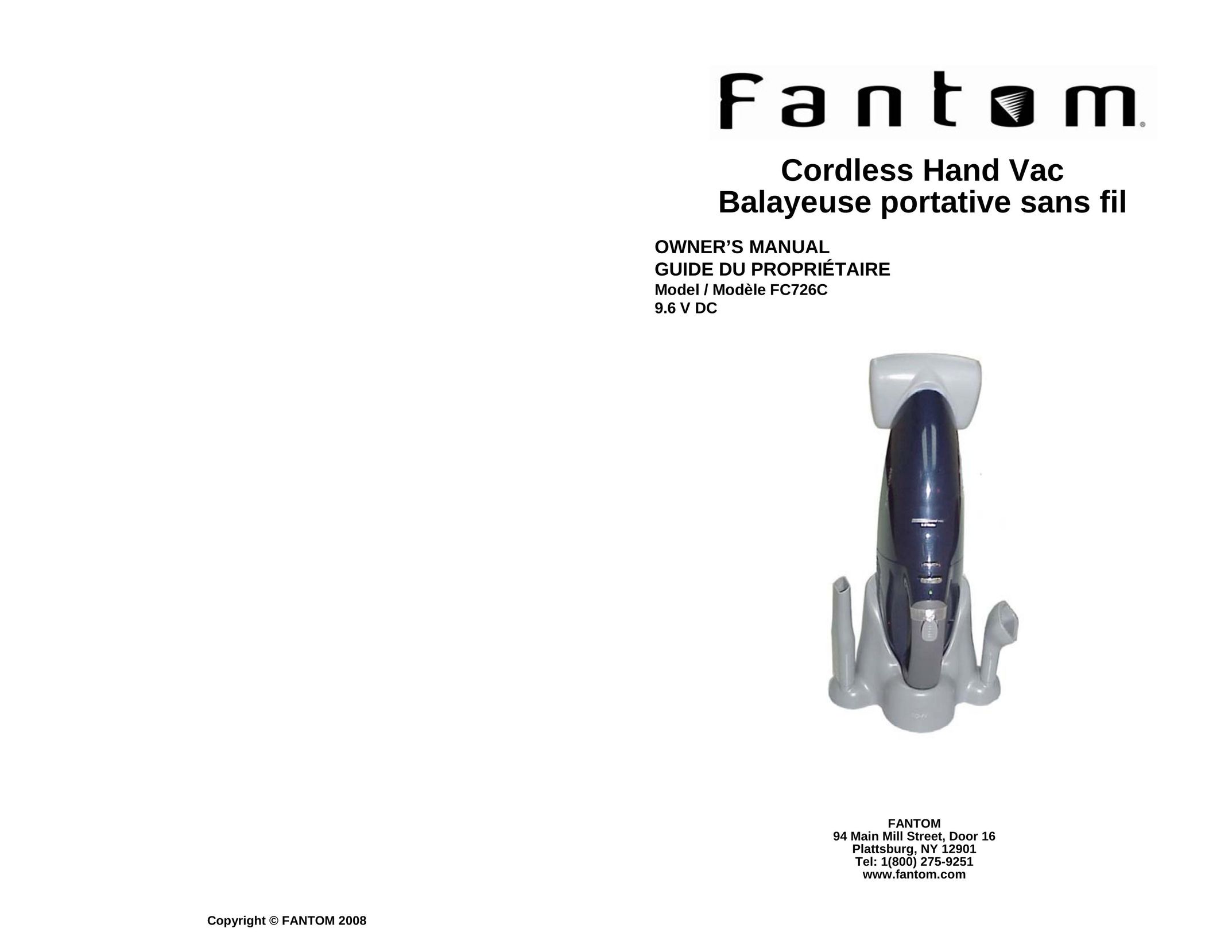 Fantom Vacuum FC726C Vacuum Cleaner User Manual