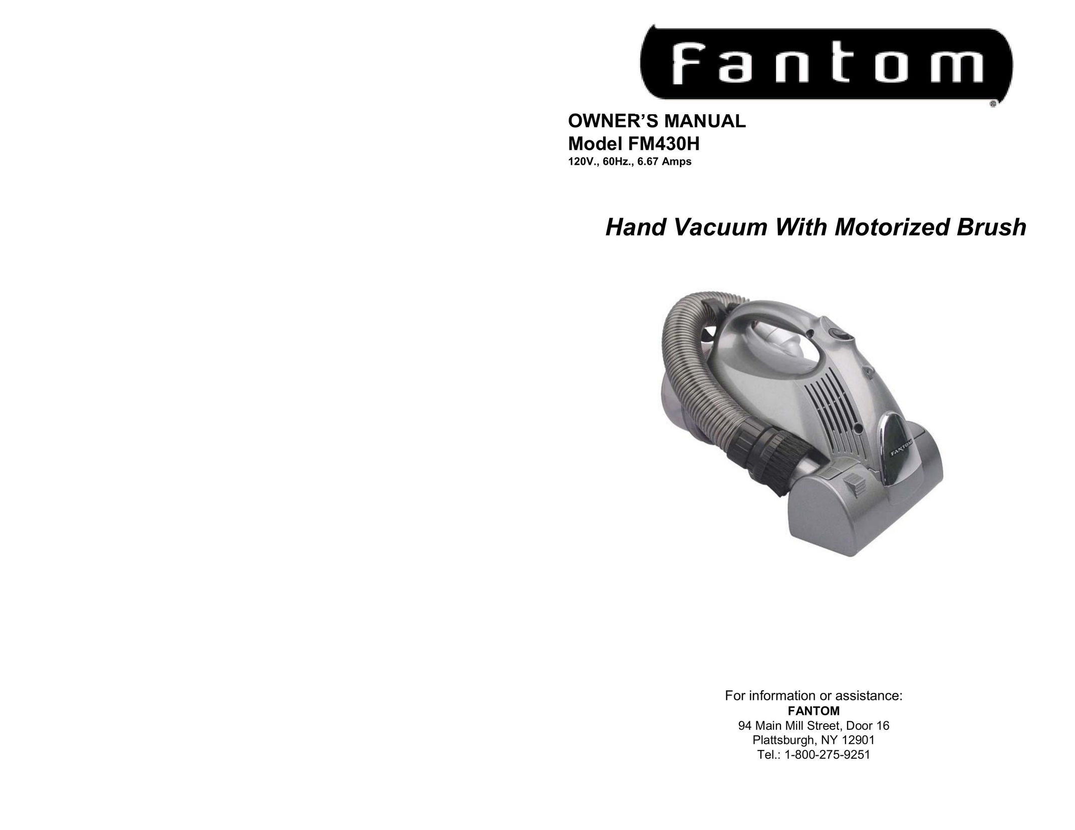 Fantom Vacuum FM430H Vacuum Cleaner User Manual