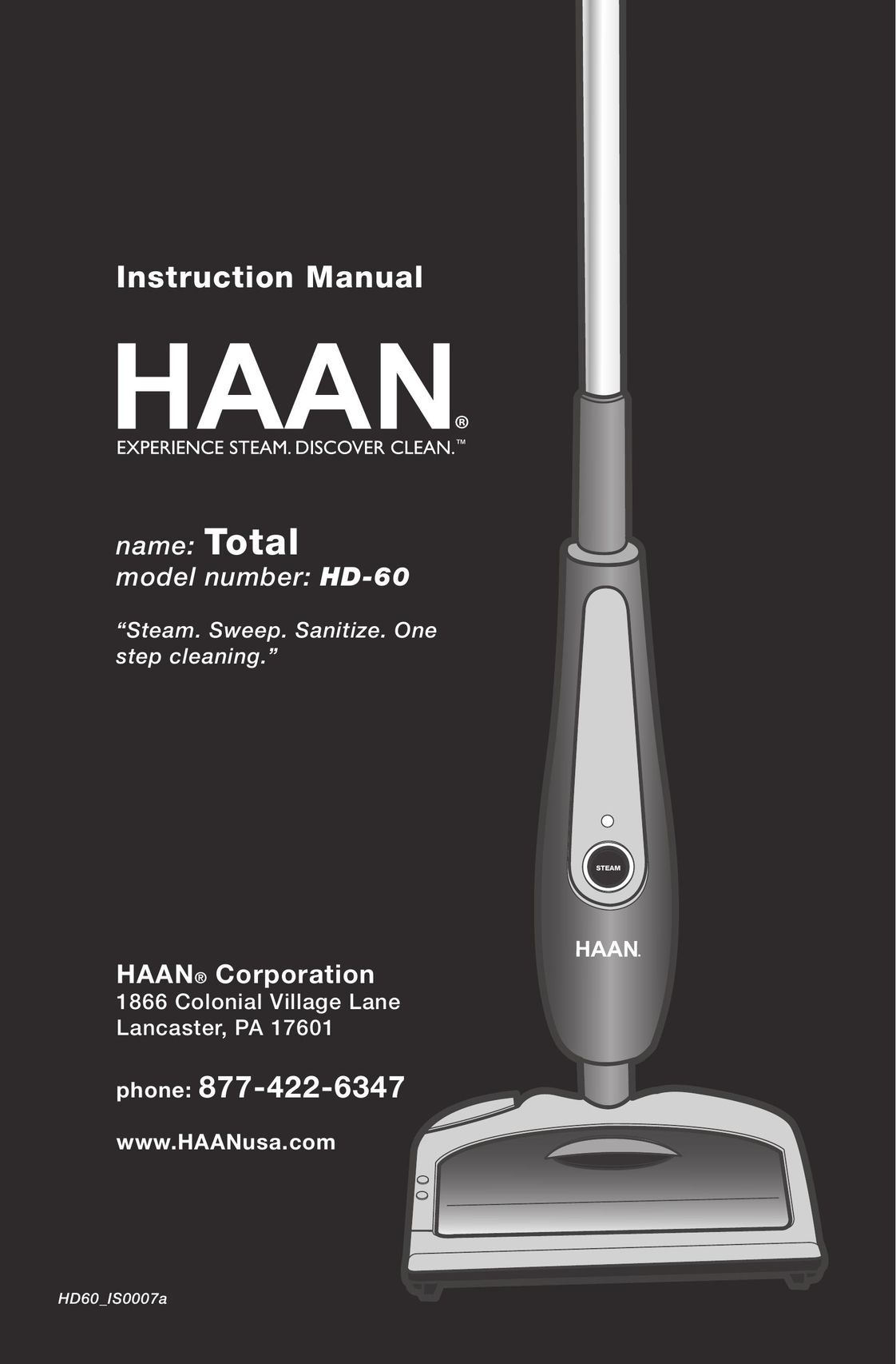 Haan HD-60 Vacuum Cleaner User Manual
