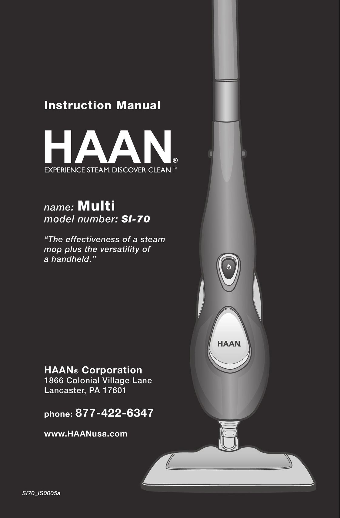 Haan SI-70 Vacuum Cleaner User Manual