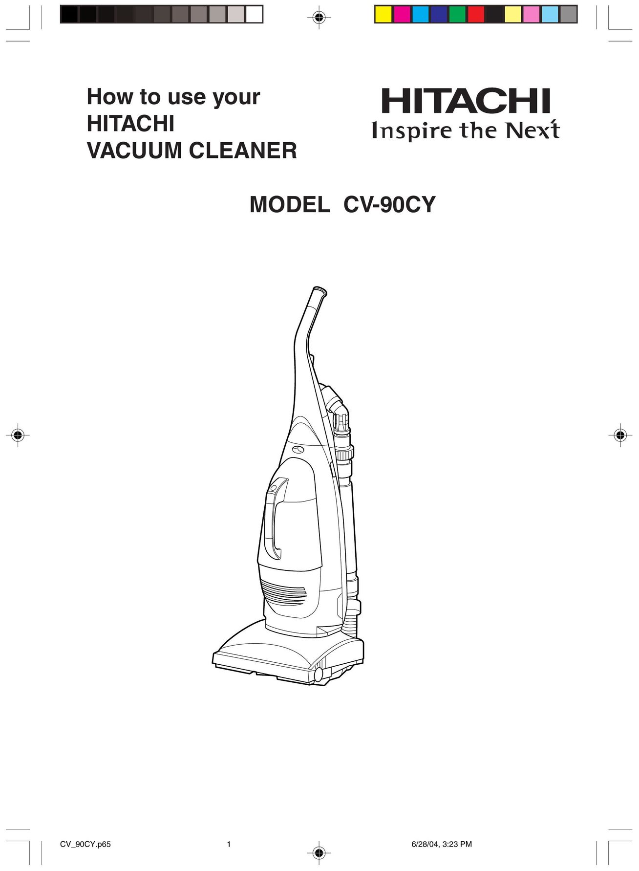 Hitachi CV-90CY Vacuum Cleaner User Manual
