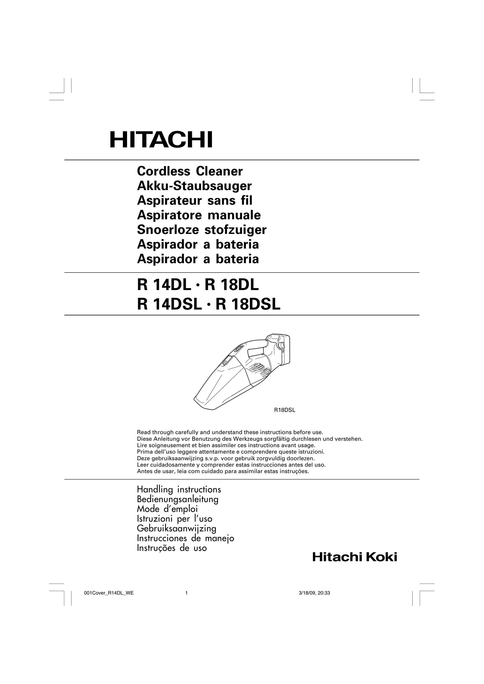 Hitachi R 18DSL Vacuum Cleaner User Manual