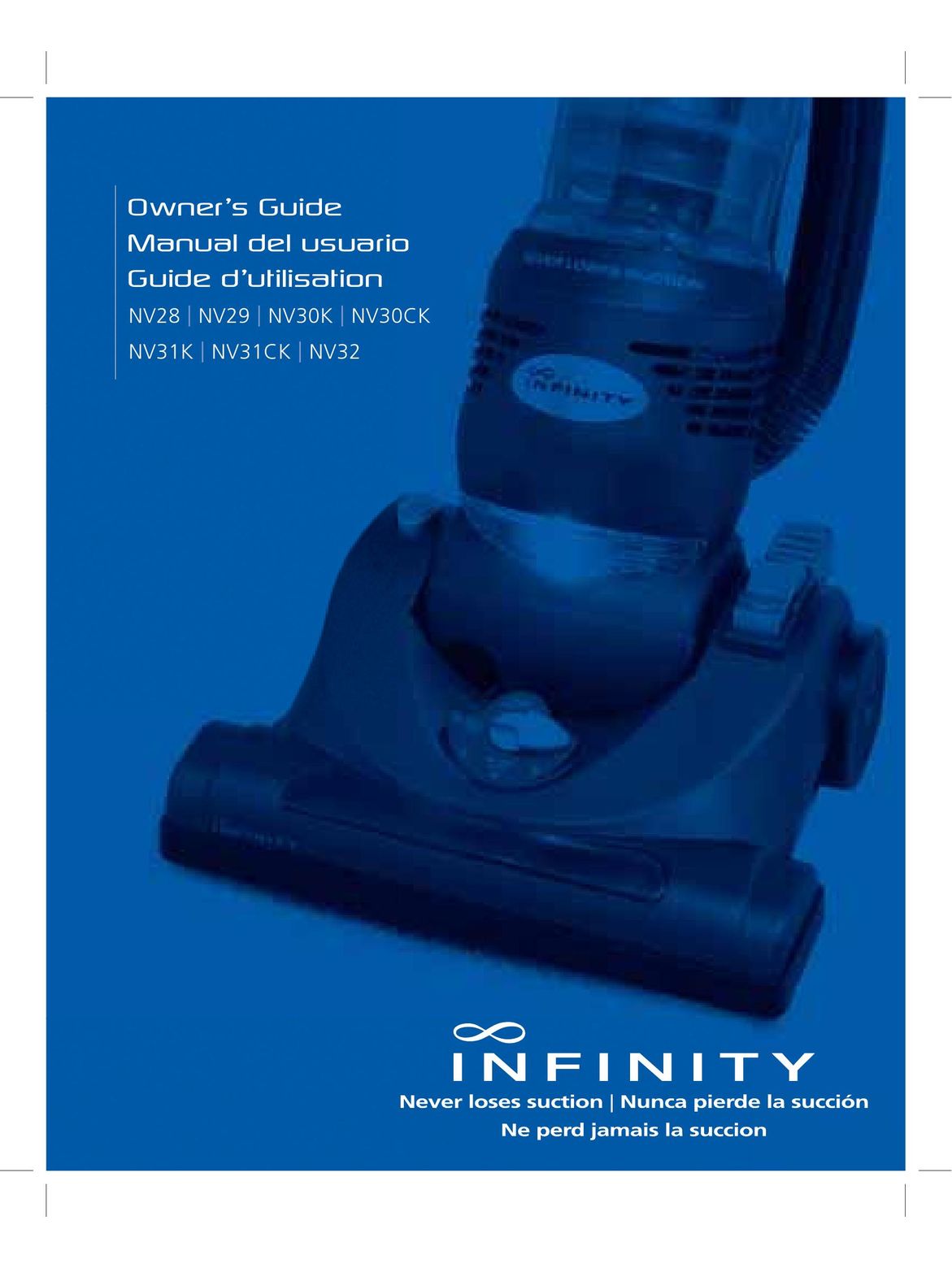 Infinity NV30K Vacuum Cleaner User Manual