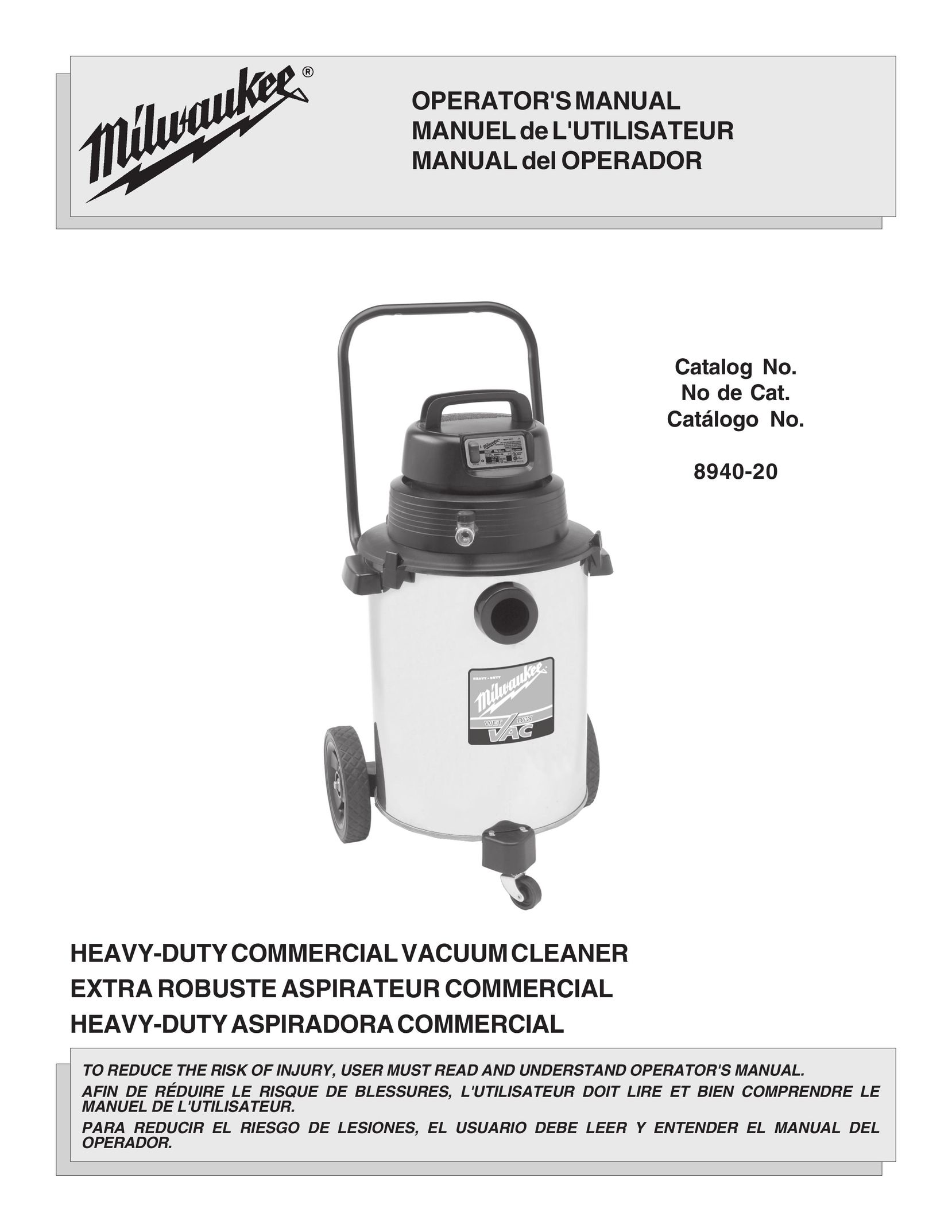 Intec 8940-20 Vacuum Cleaner User Manual