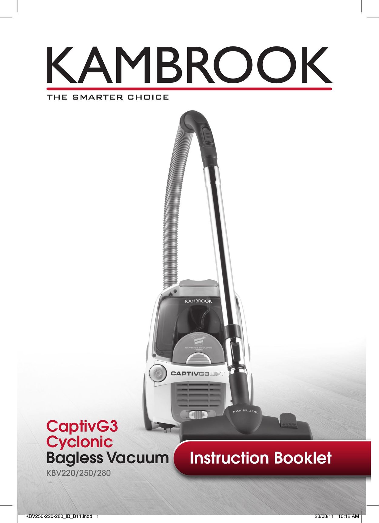 Kambrook KBV250 Vacuum Cleaner User Manual