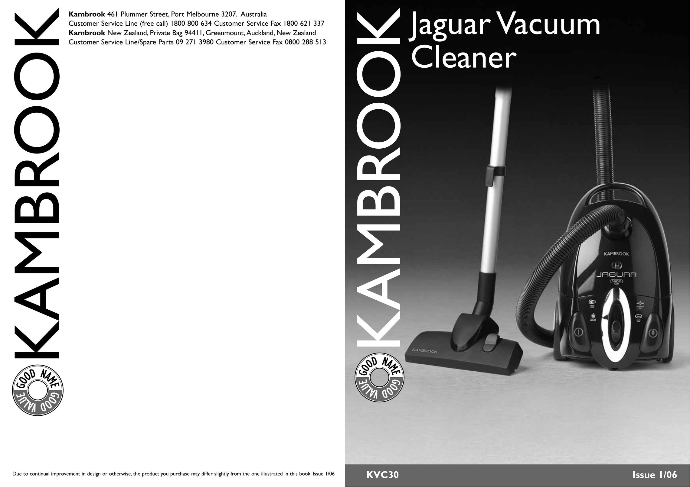 Kambrook KVC30 Vacuum Cleaner User Manual