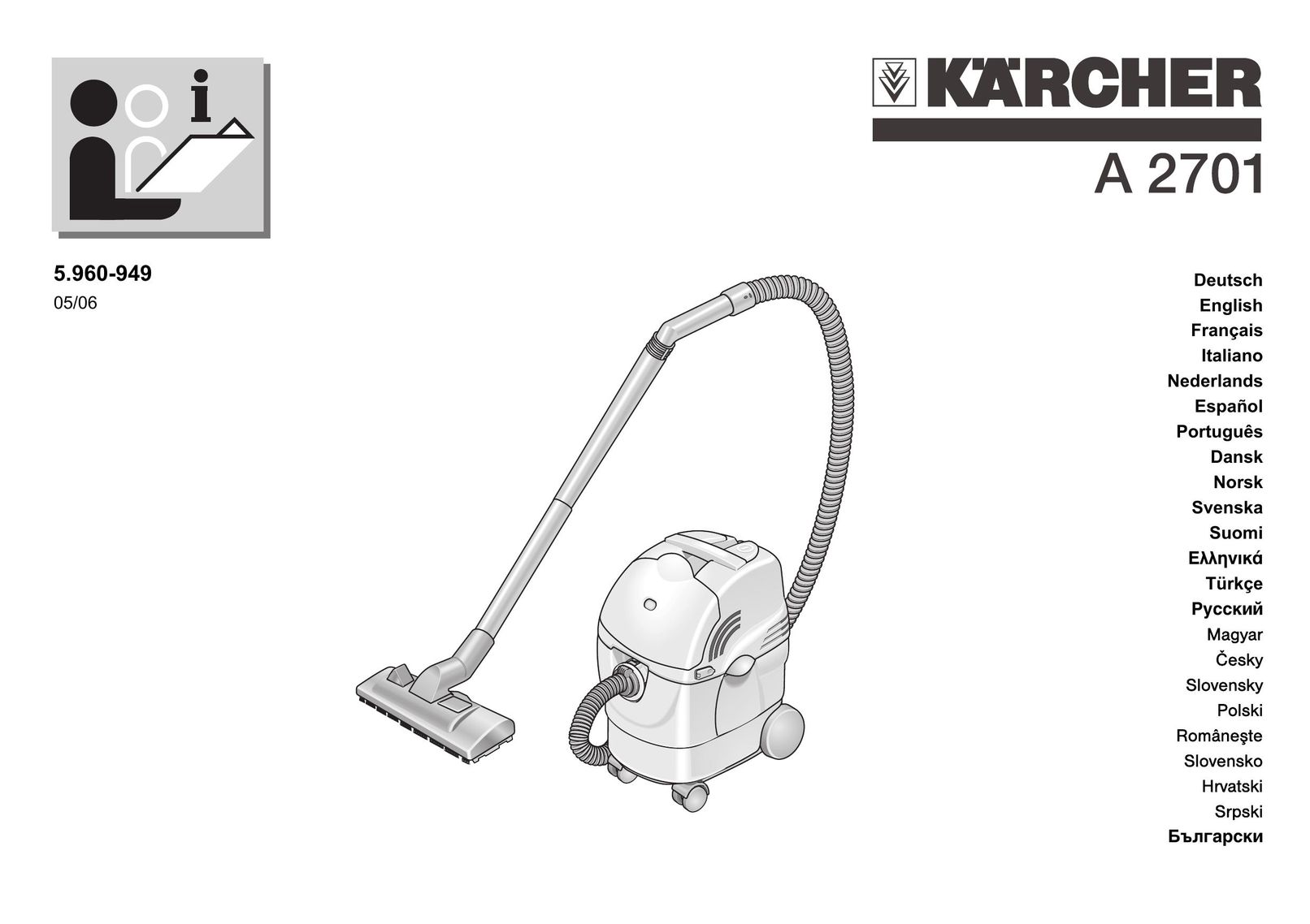 Karcher A 2701 Vacuum Cleaner User Manual