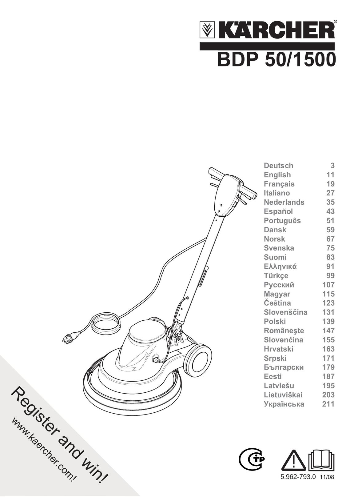 Karcher BDP 1500 Vacuum Cleaner User Manual