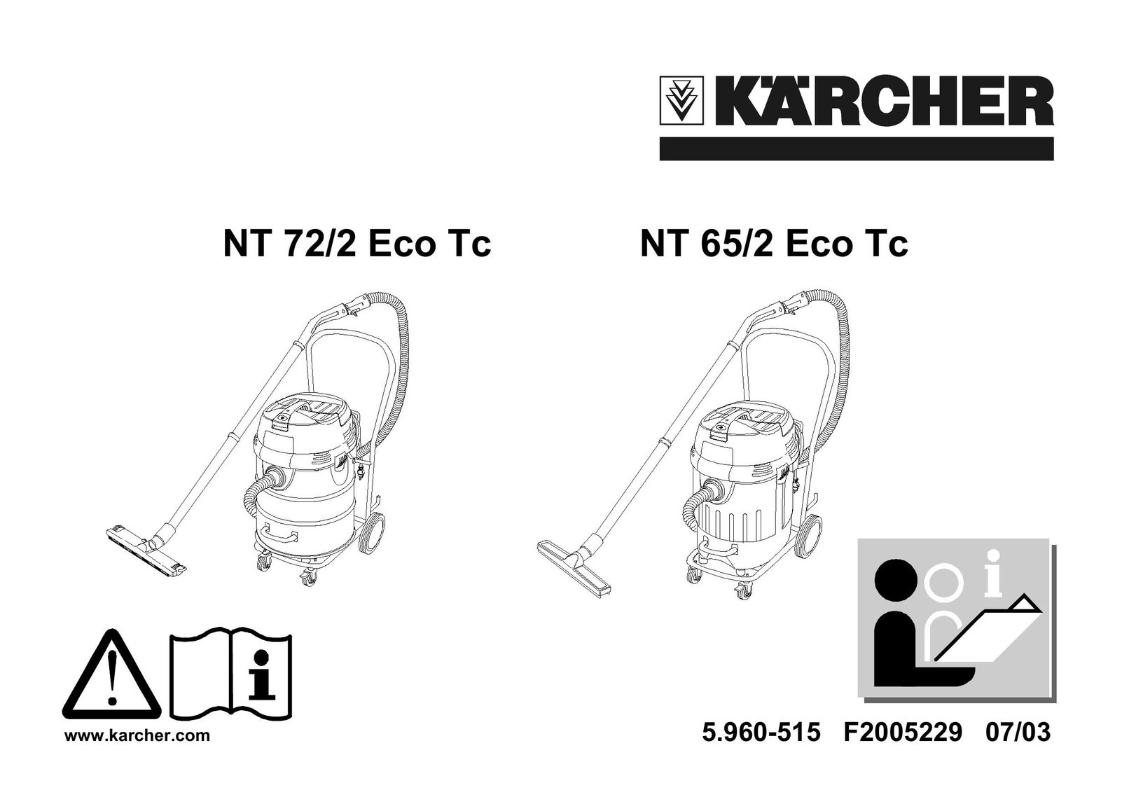 Karcher NT 72/2 ECO TC Vacuum Cleaner User Manual
