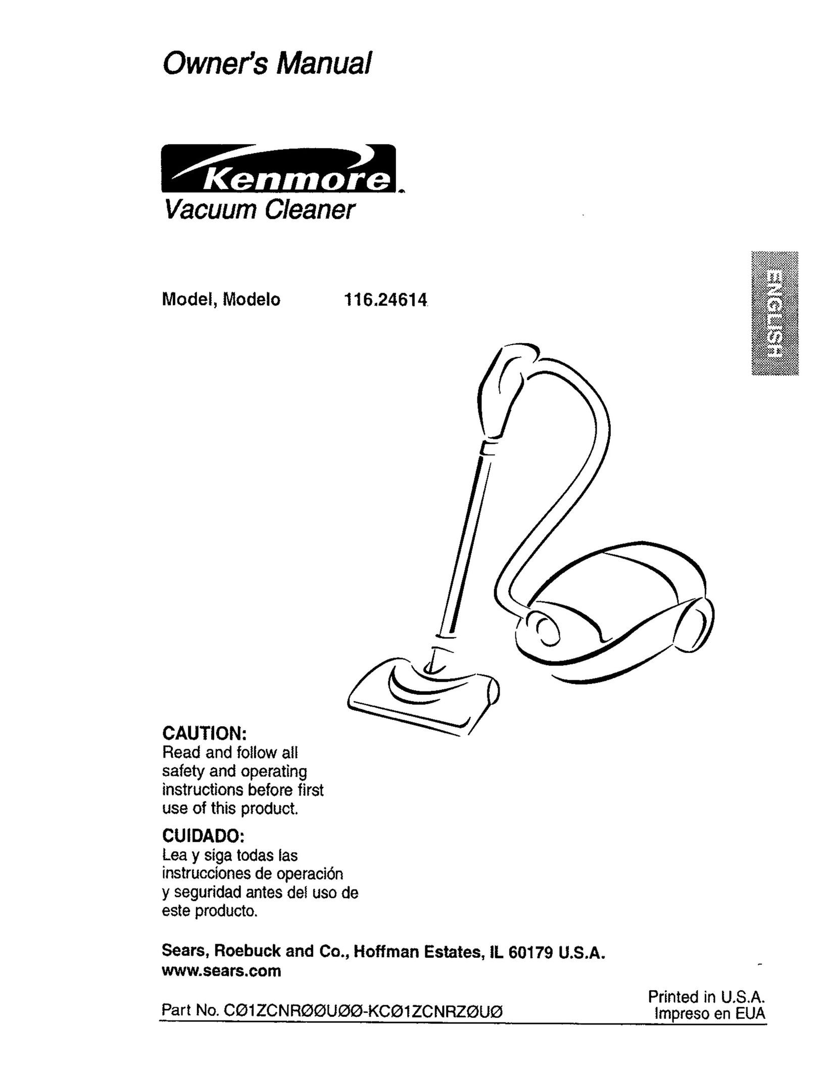 Kenmore 116.24614 Vacuum Cleaner User Manual