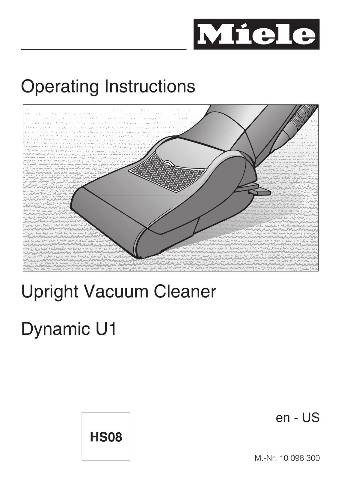 Miele HS08 Vacuum Cleaner User Manual