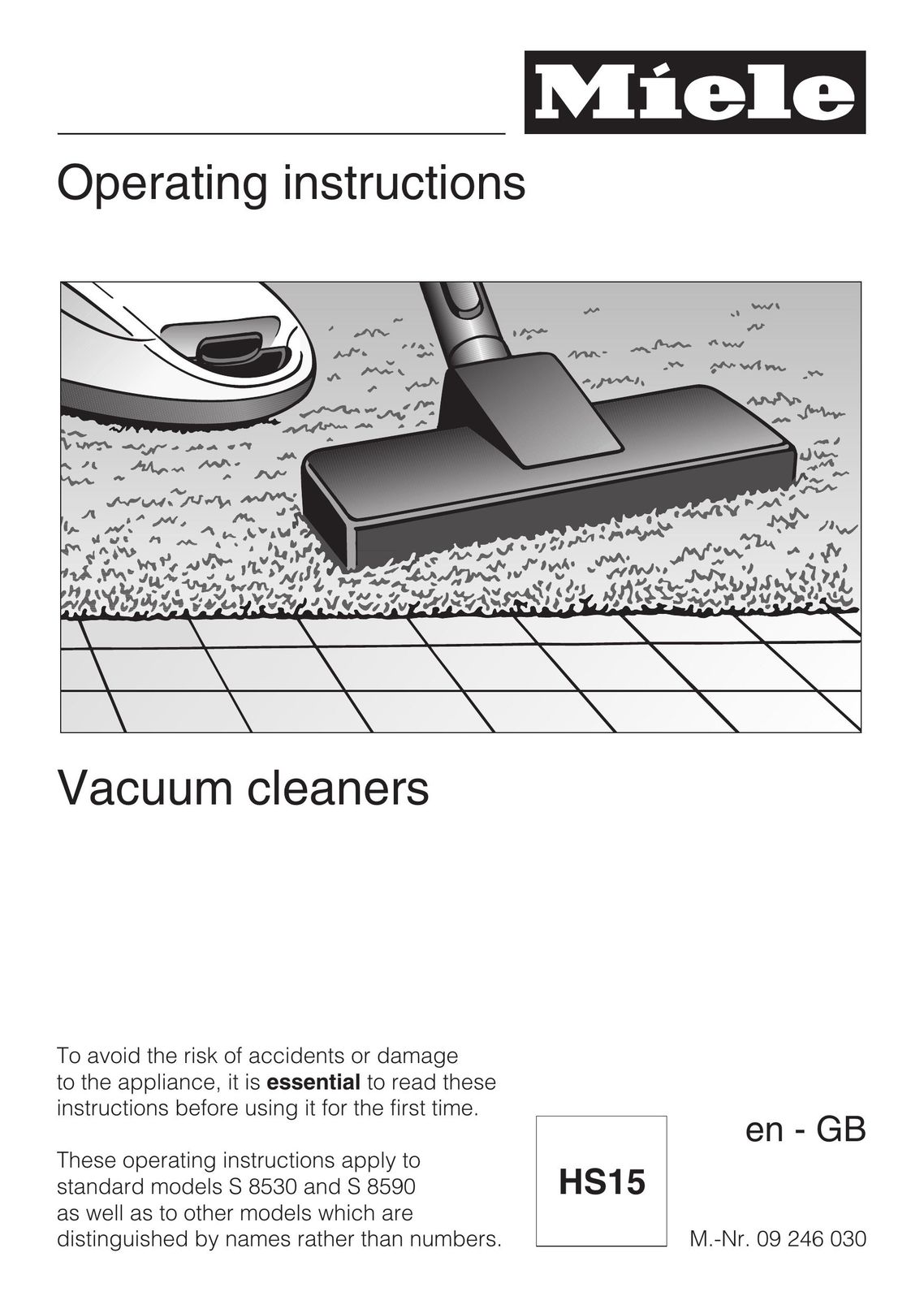 Miele HS15 Vacuum Cleaner User Manual