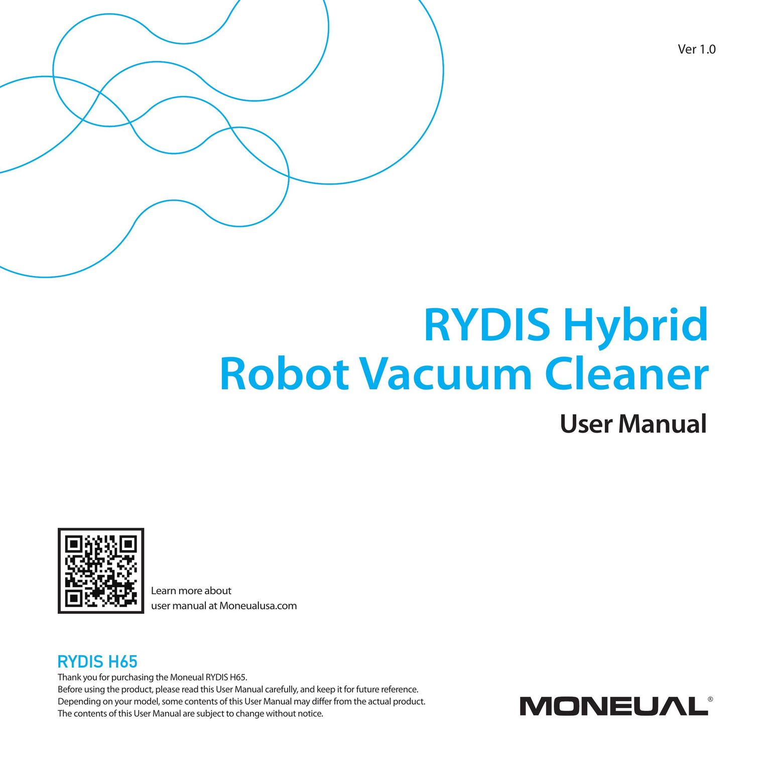 Moneual Lab H65 Vacuum Cleaner User Manual
