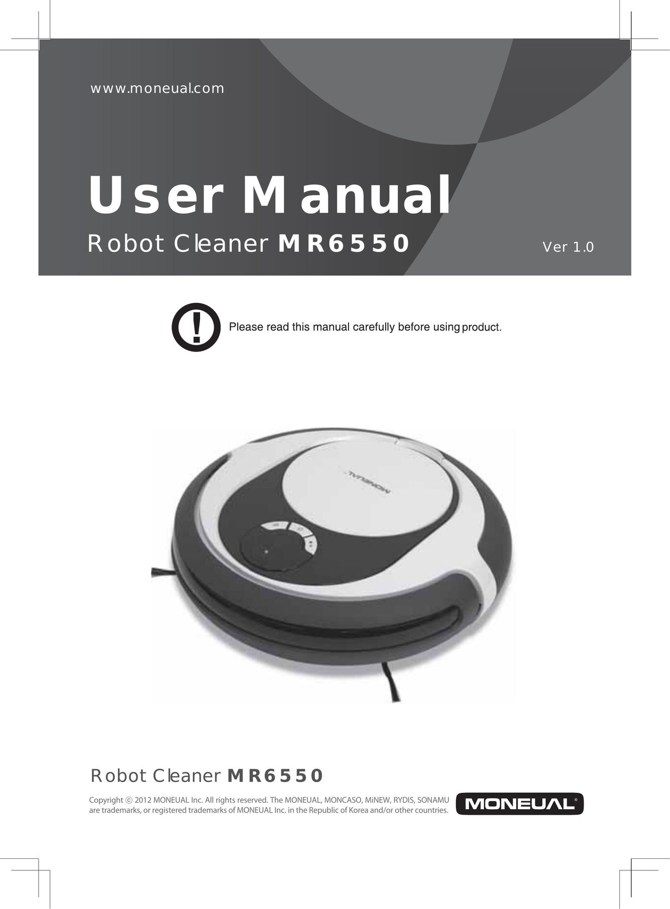 Moneual Lab MR 6550 Vacuum Cleaner User Manual
