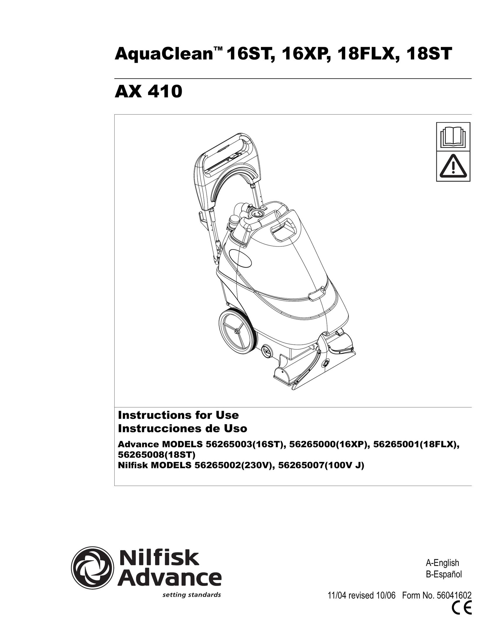 Nilfisk-Advance America 16XP Vacuum Cleaner User Manual