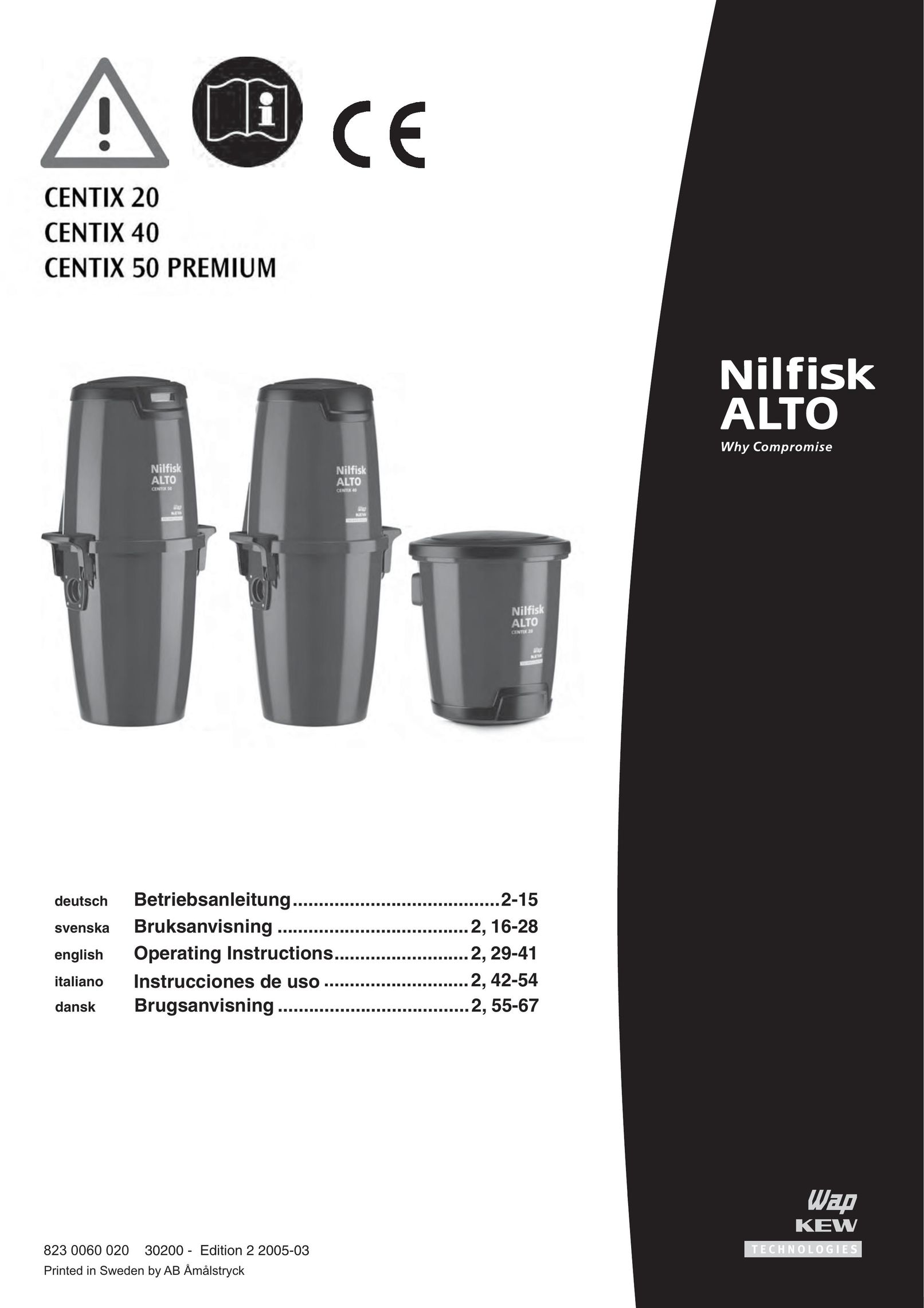 Nilfisk-ALTO 20 Vacuum Cleaner User Manual