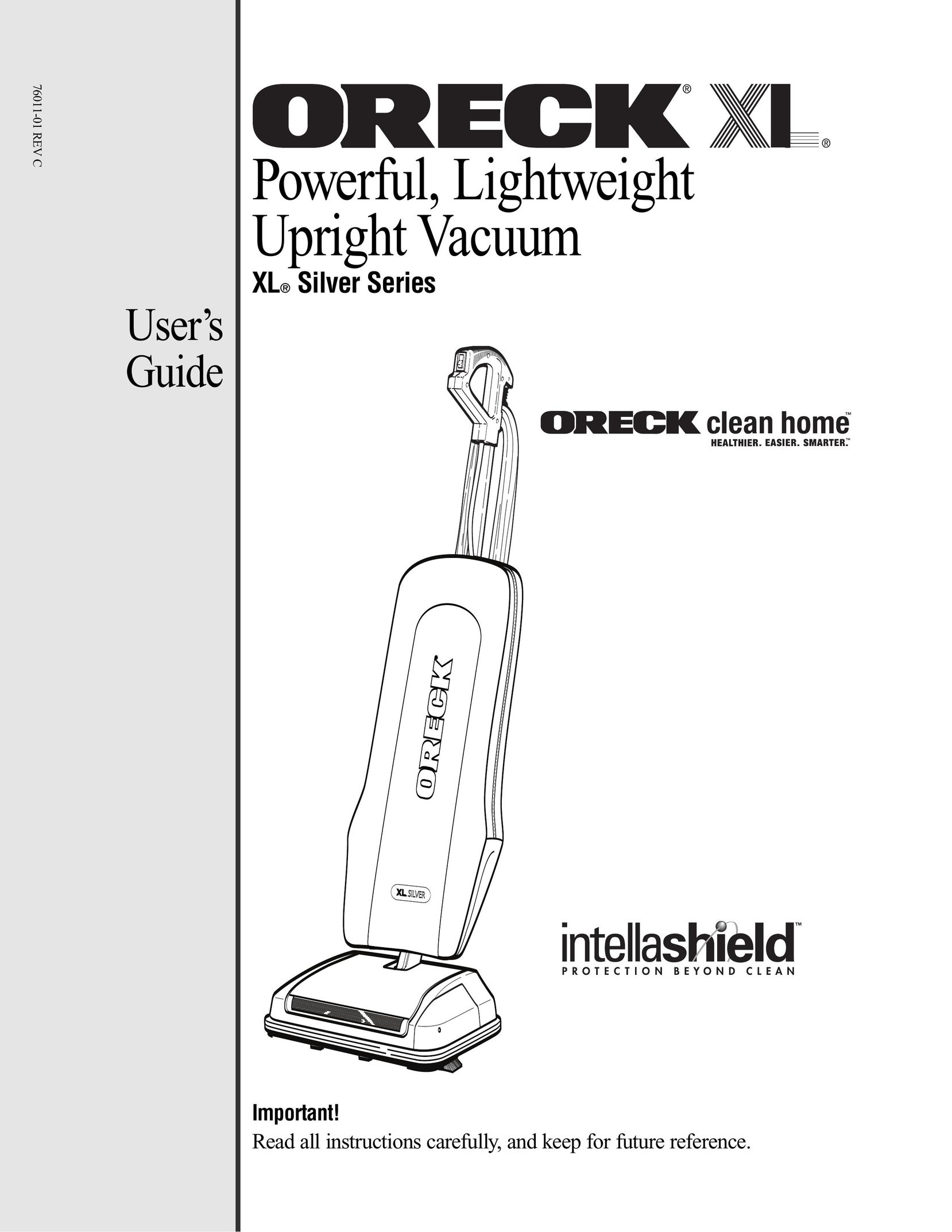 Oreck 76011-01REVC Vacuum Cleaner User Manual