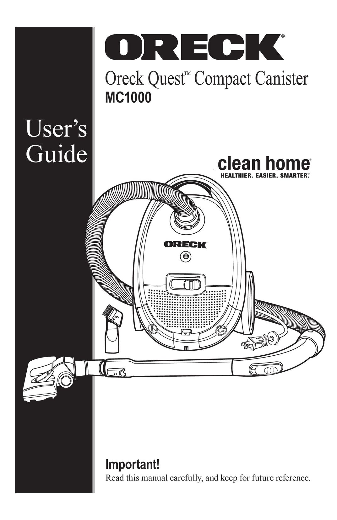 Oreck MC1000 Vacuum Cleaner User Manual