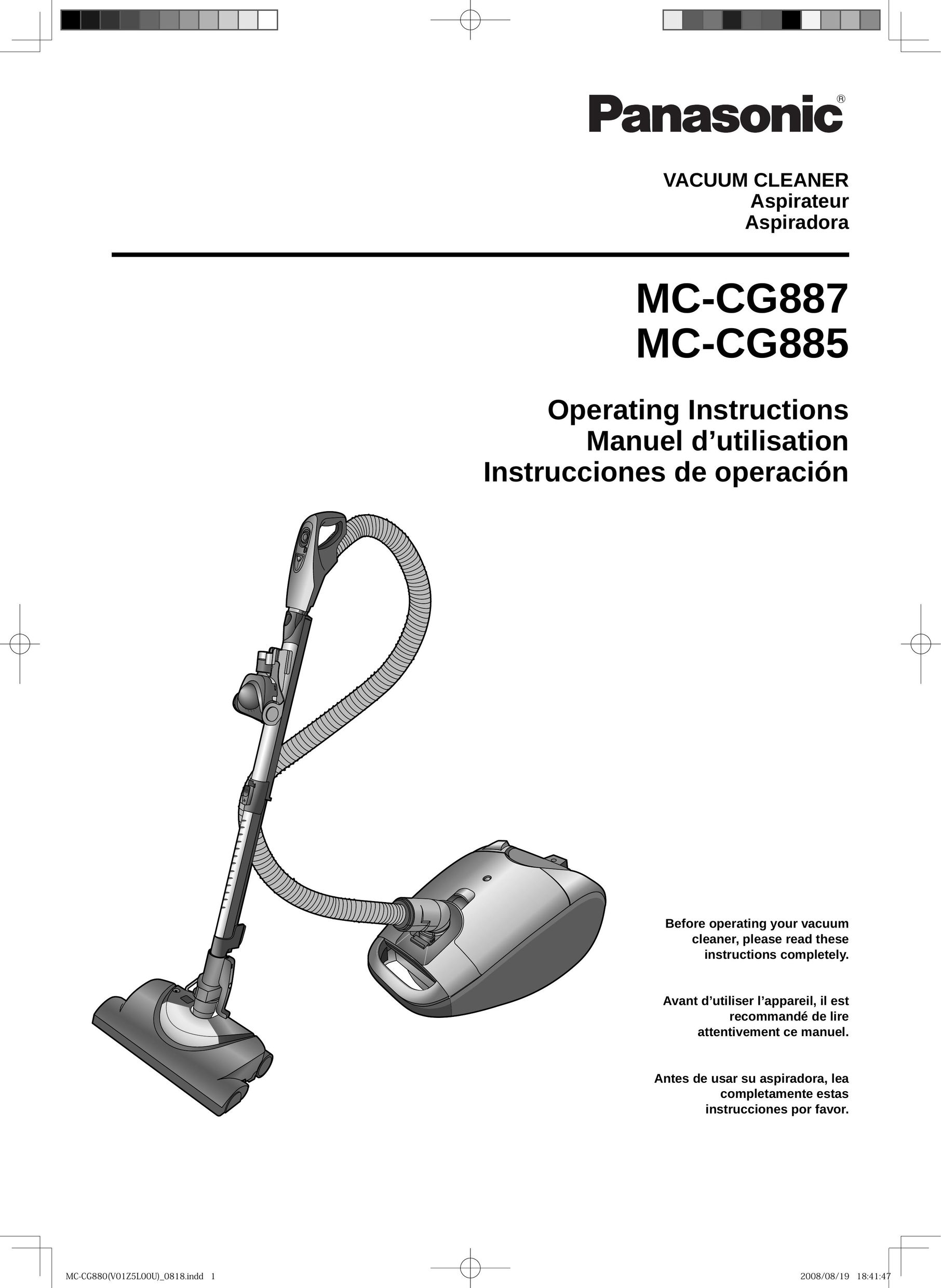 Panasonic MC-CG887 Vacuum Cleaner User Manual