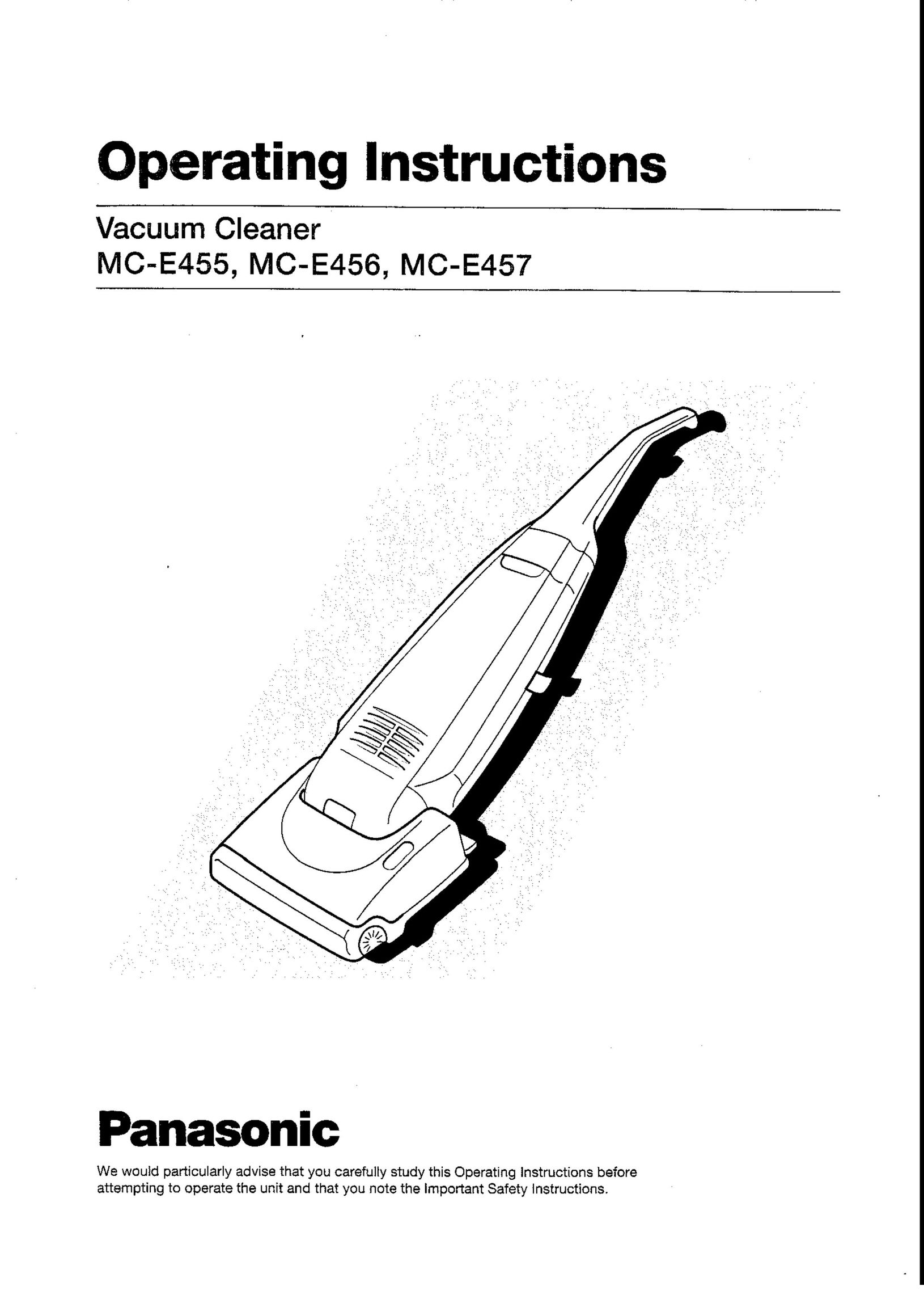 Panasonic MC-E456 Vacuum Cleaner User Manual