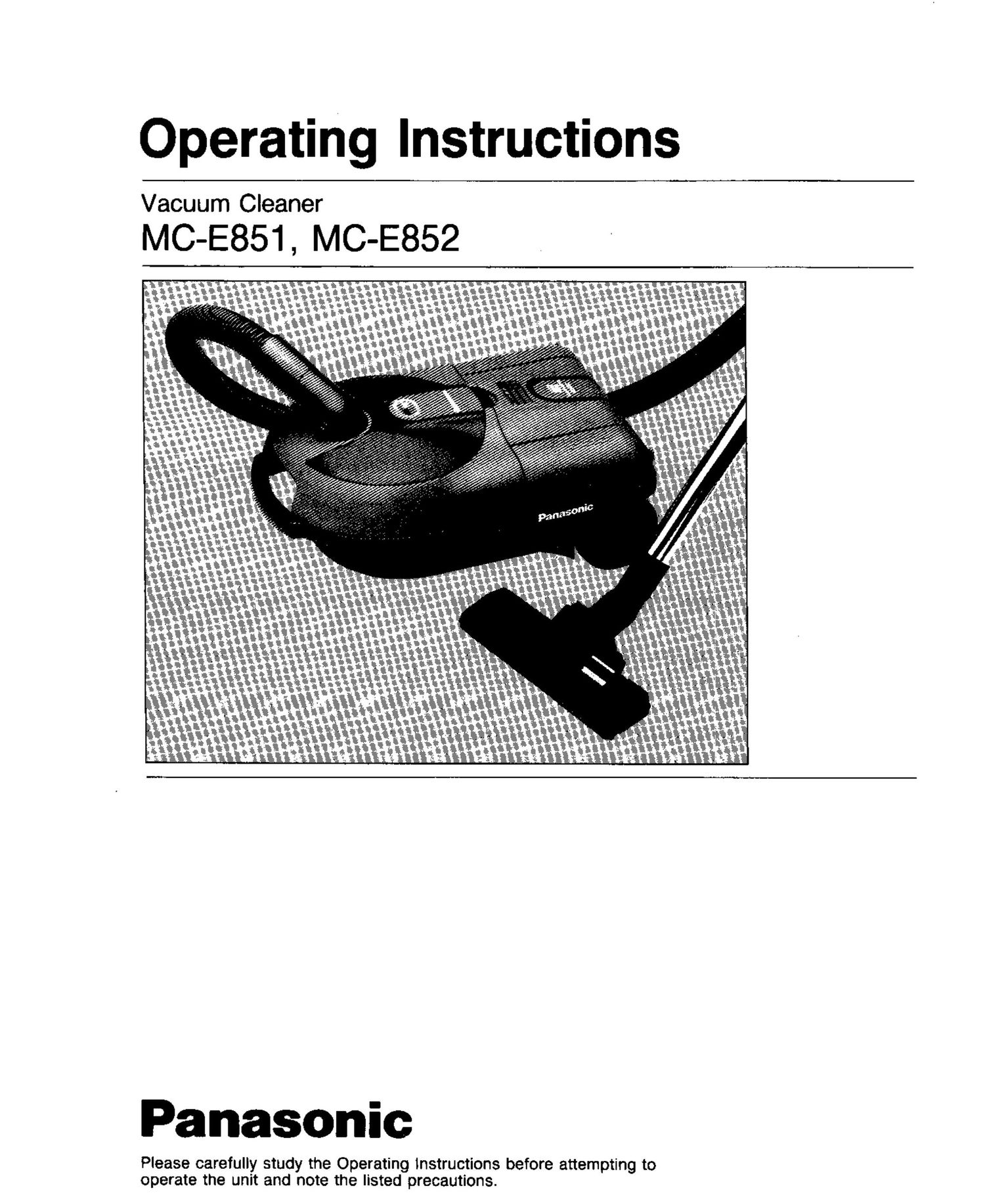Panasonic MC-E851 Vacuum Cleaner User Manual