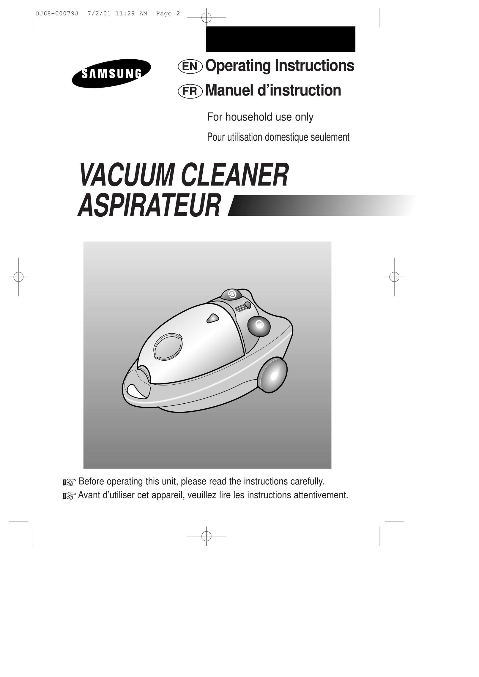 Samsung DJ68-00079J Vacuum Cleaner User Manual