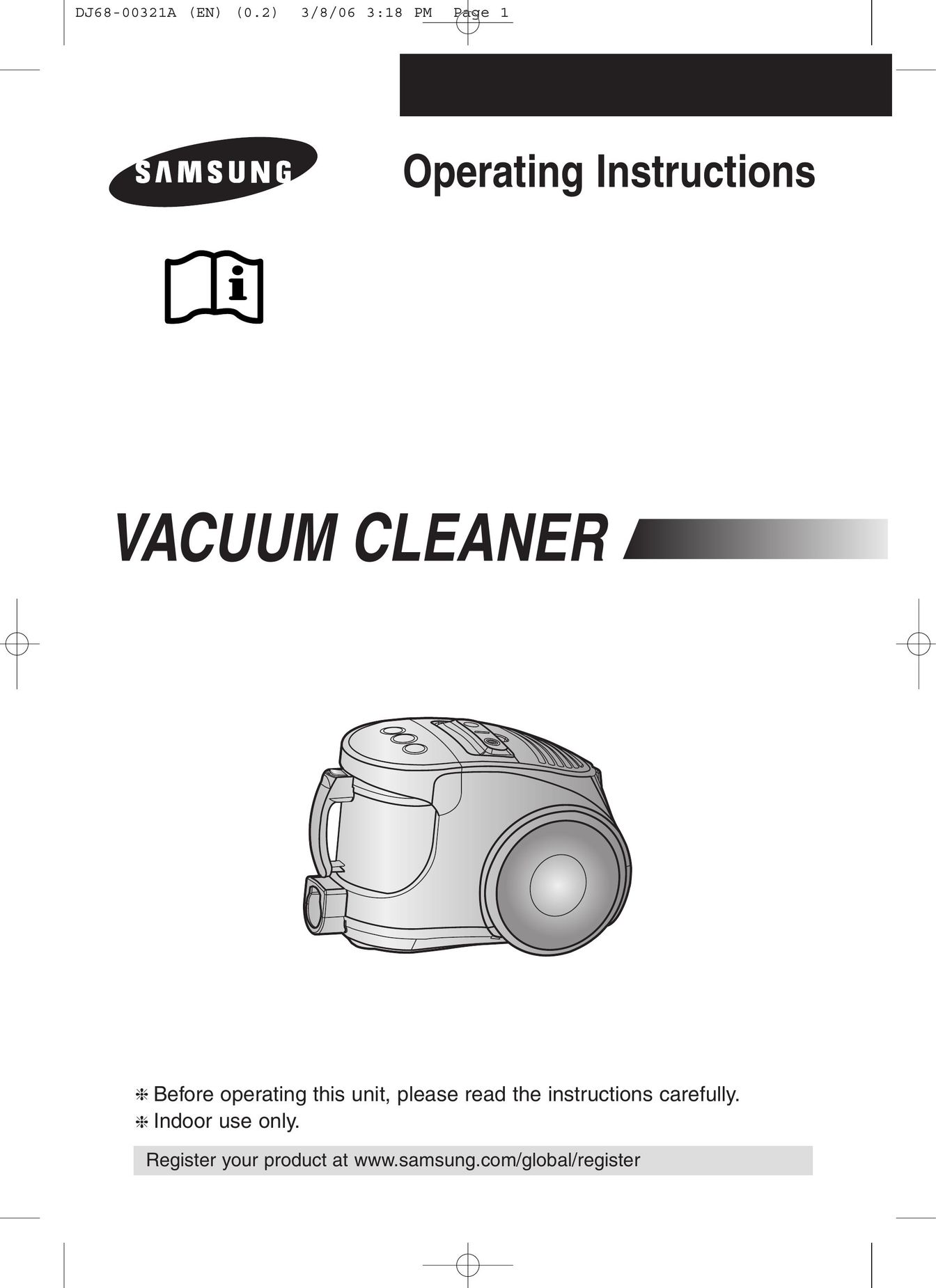 Samsung SC8431 Vacuum Cleaner User Manual