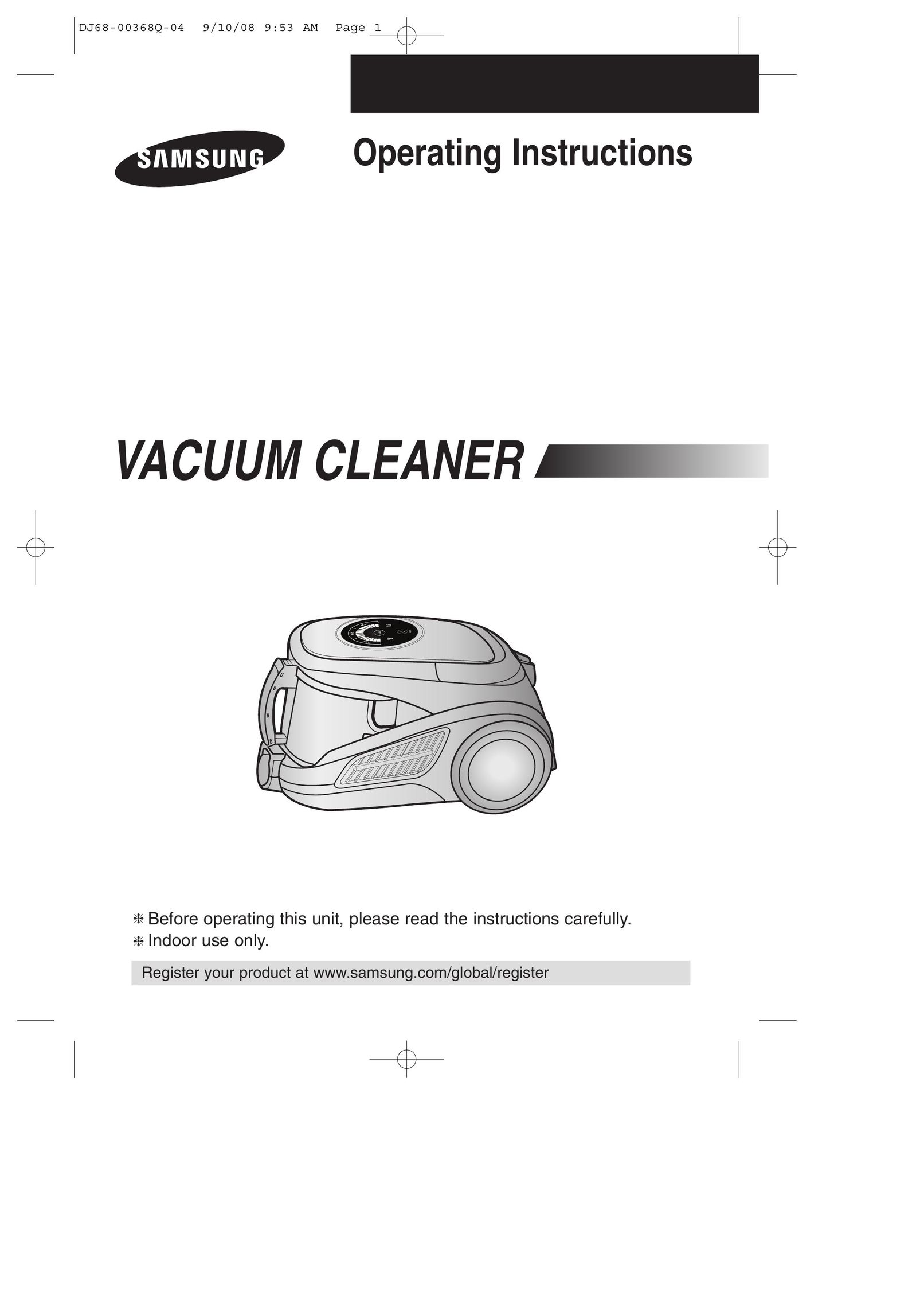 Samsung SC9580 Vacuum Cleaner User Manual