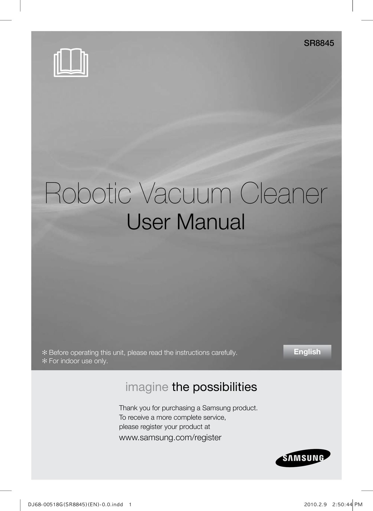 Samsung SR8845 Vacuum Cleaner User Manual