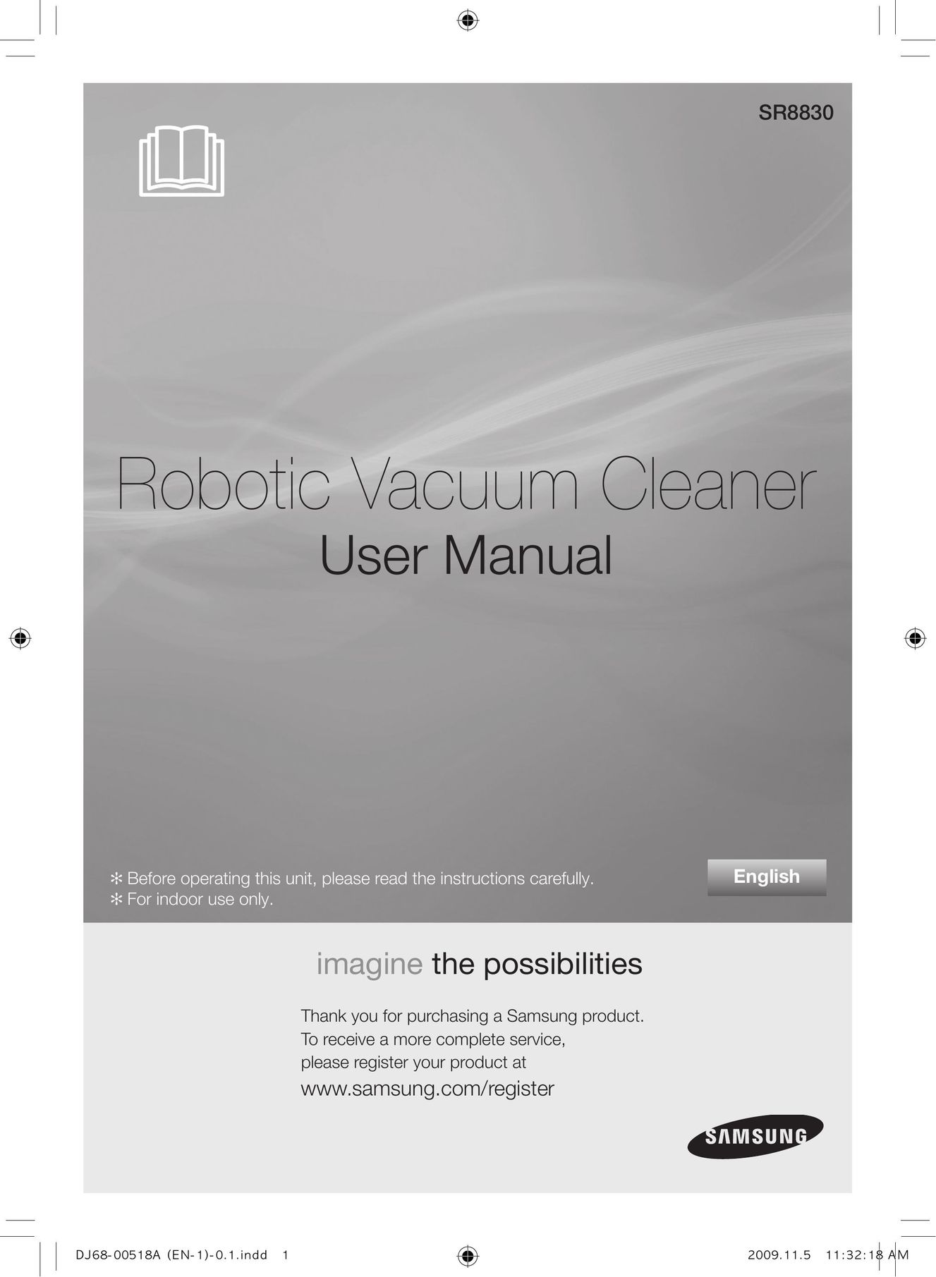 Samsung VCR8830T1R Vacuum Cleaner User Manual