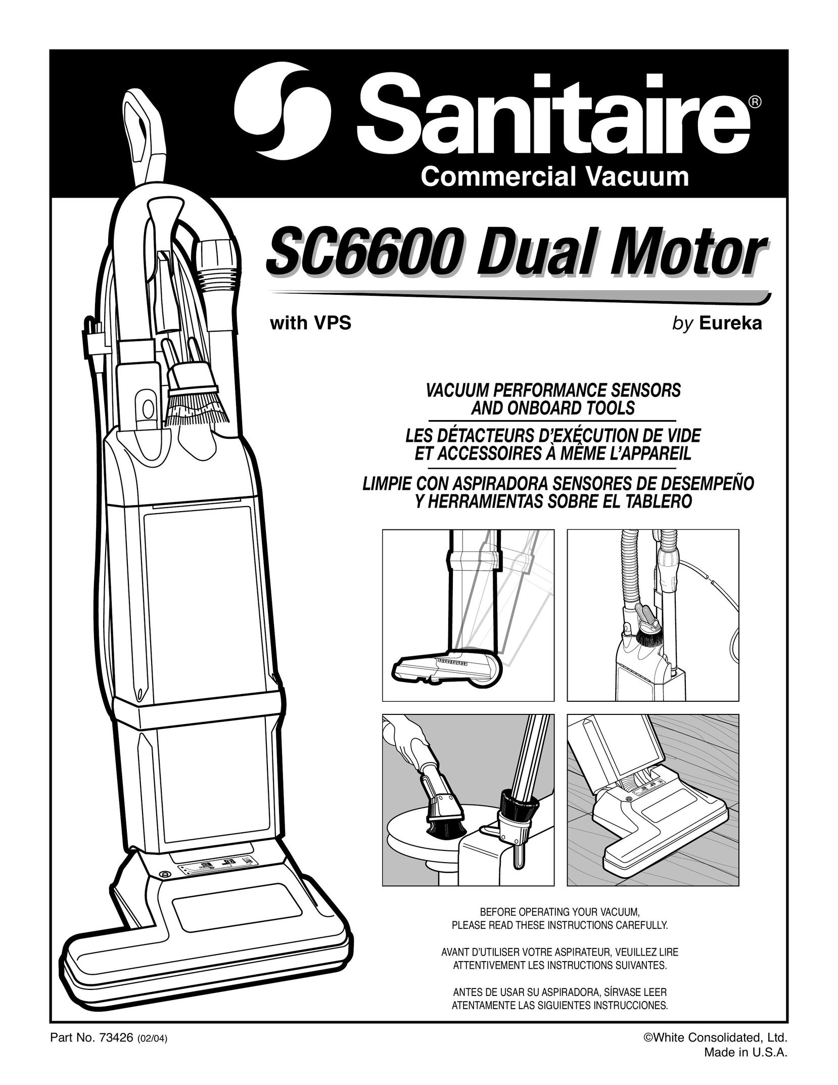 Sanitaire SC6600 Vacuum Cleaner User Manual