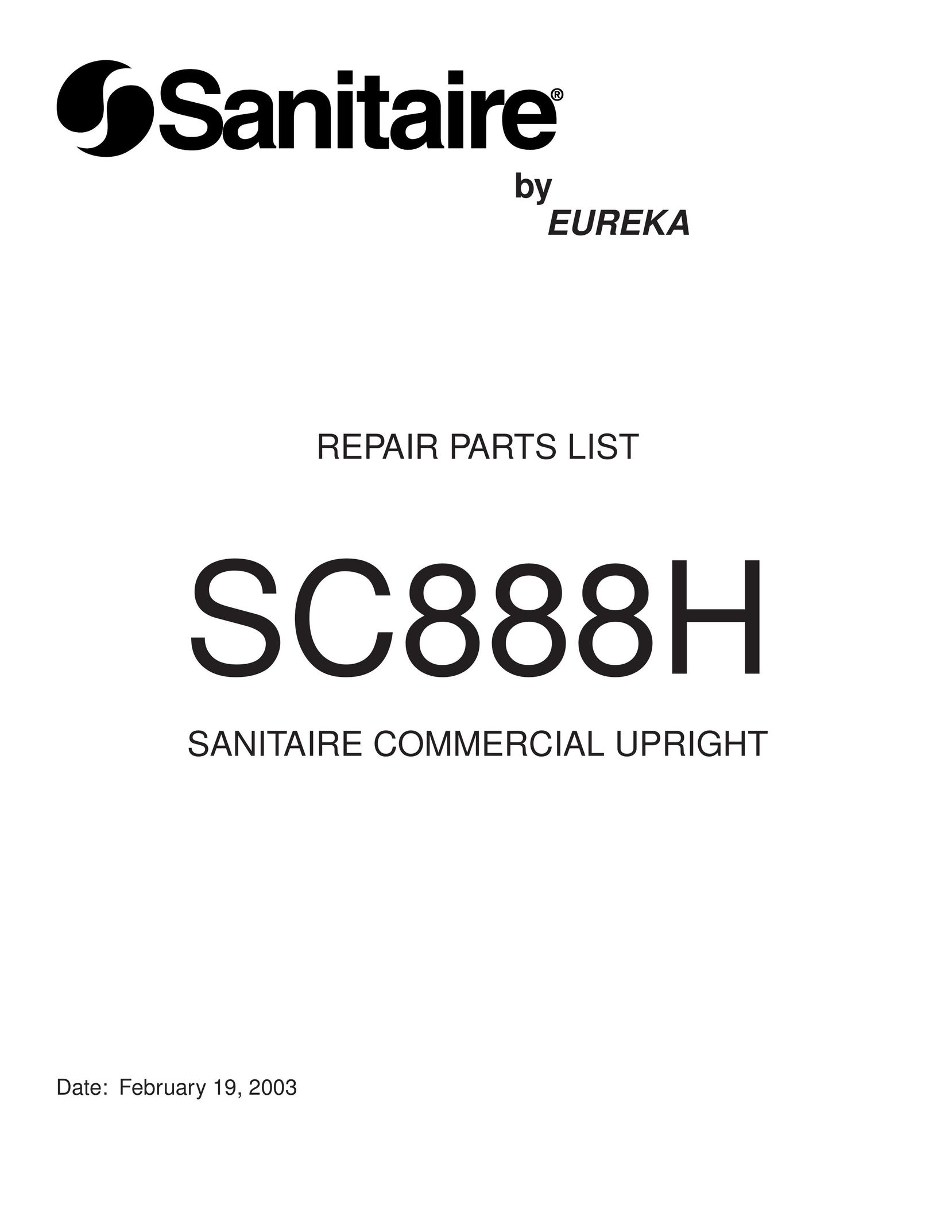 Sanitaire SC888H Vacuum Cleaner User Manual