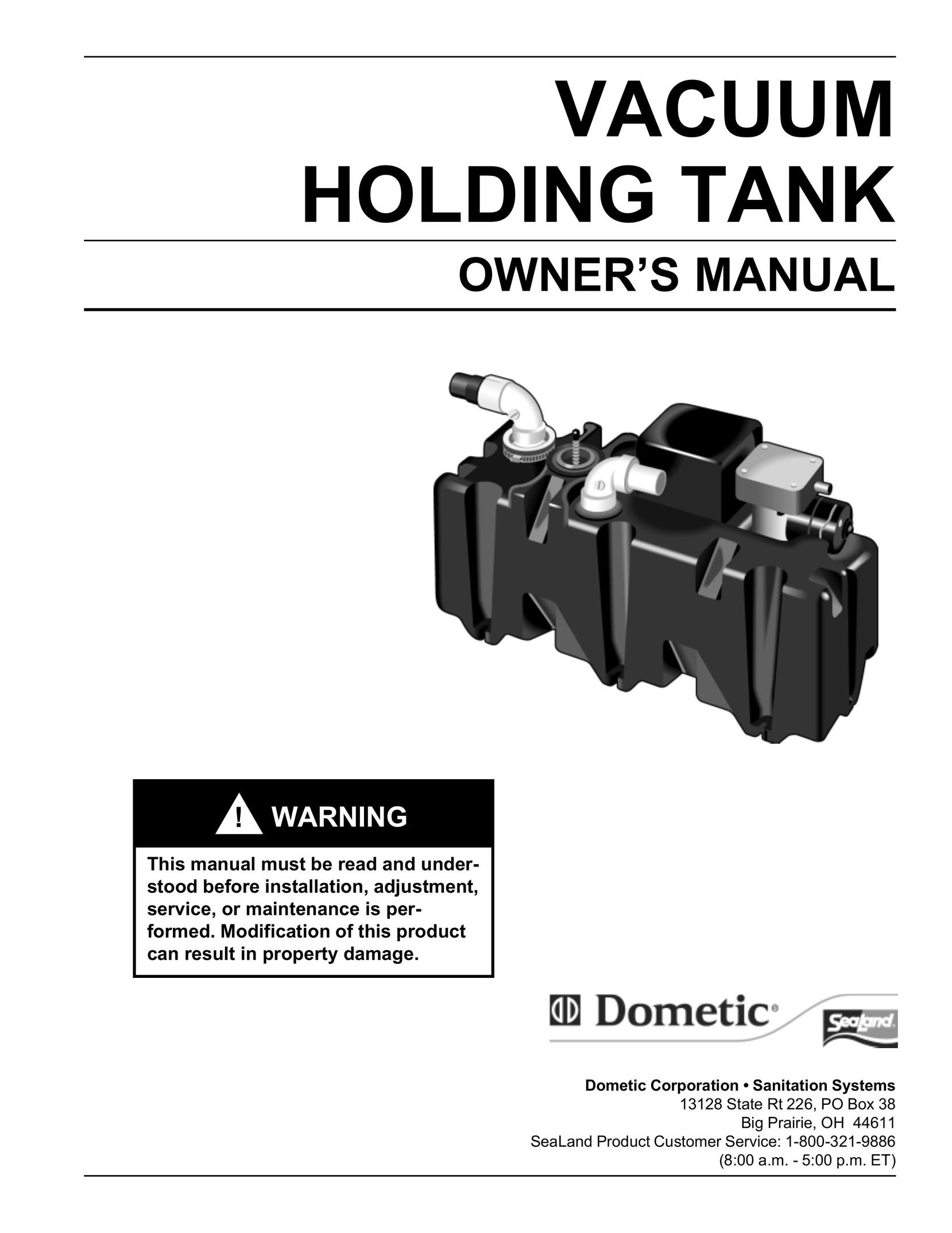 SeaLand VACUUM HOLDING TANK Vacuum Cleaner User Manual